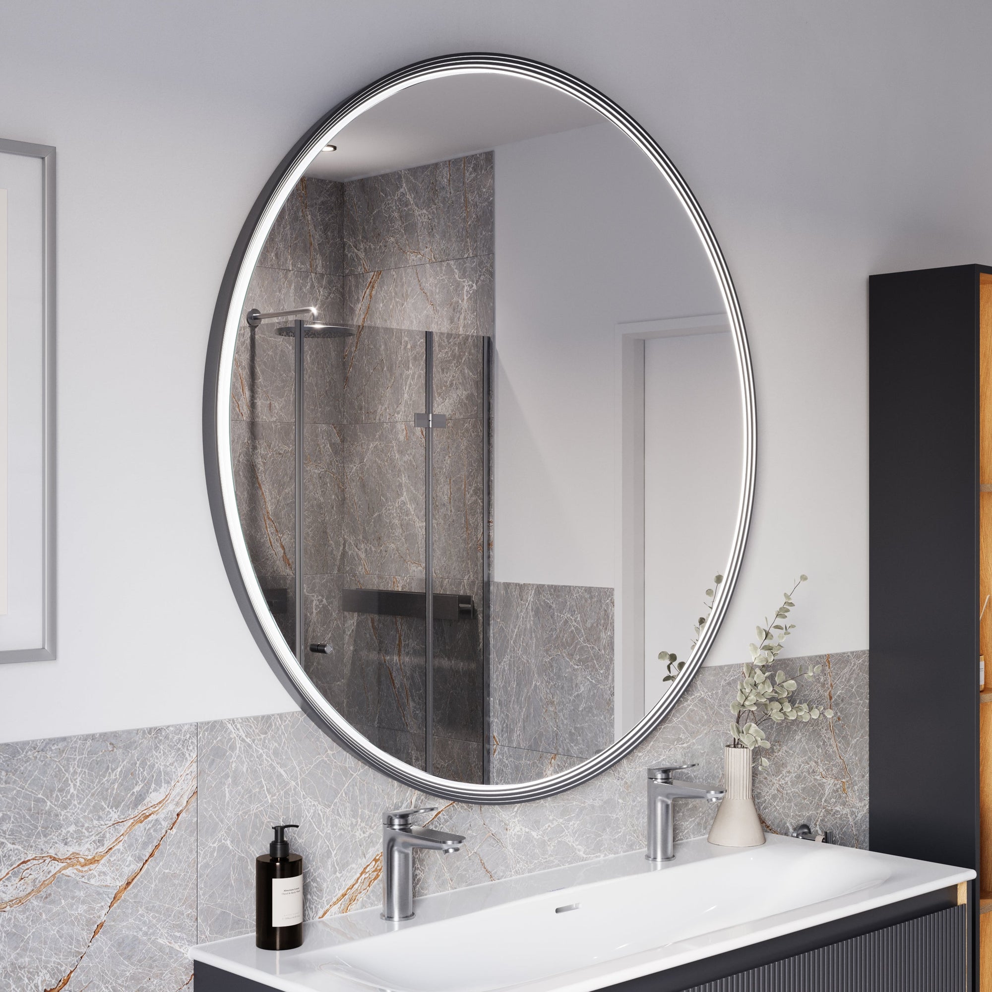 Miroir salle de bain LED BELDIVO rond - 120 cm