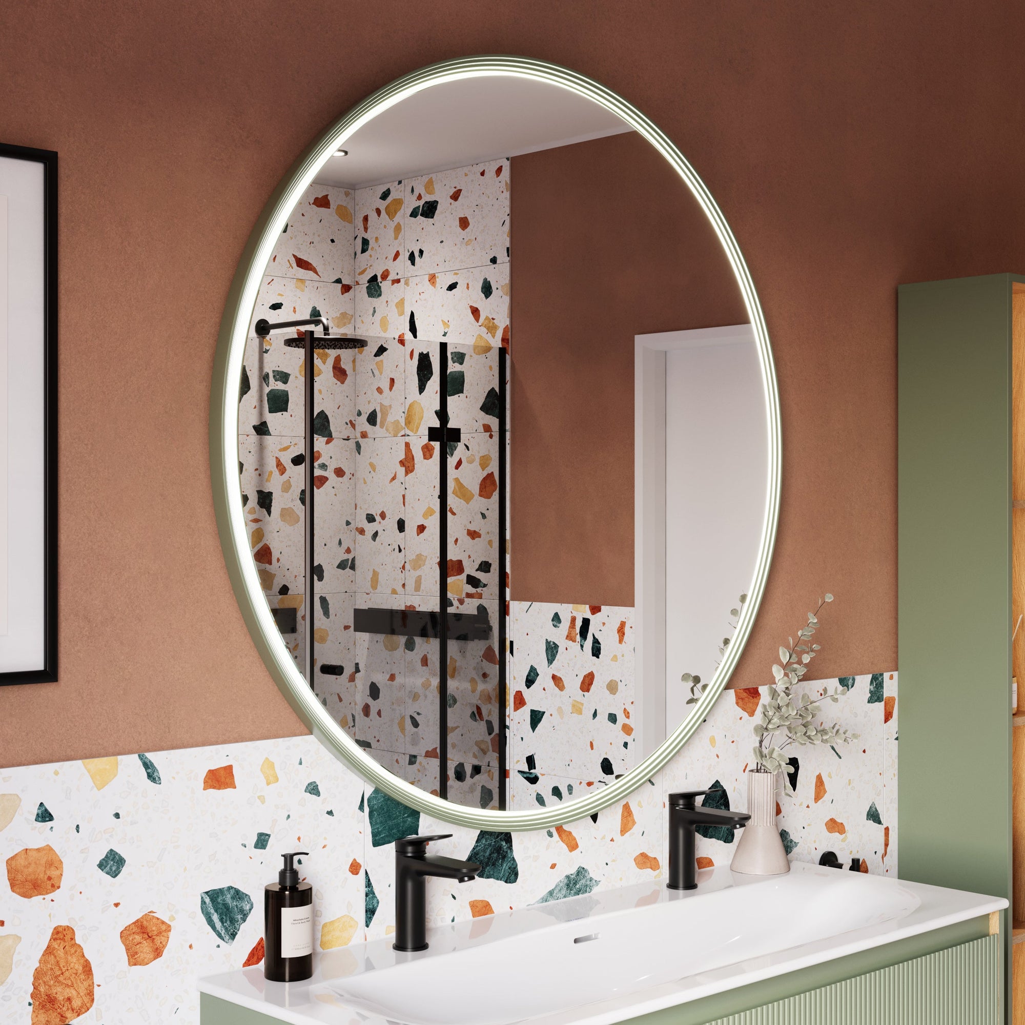 Miroir salle de bain LED BELDIVO rond - 120 cm