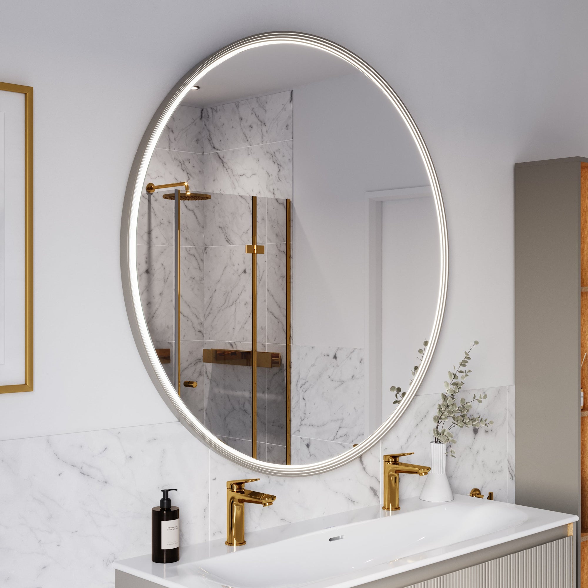 Miroir salle de bain LED BELDIVO rond - 120 cm