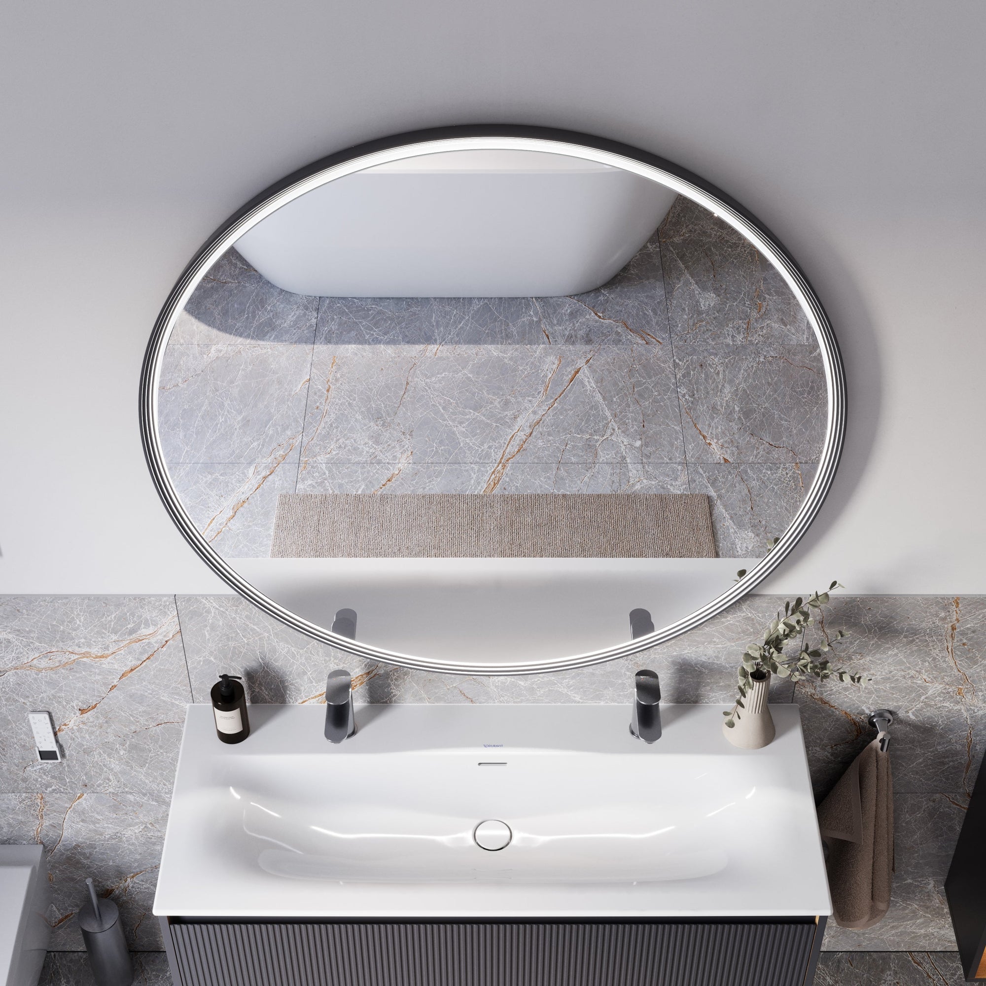 Miroir salle de bain LED BELDIVO rond - 120 cm