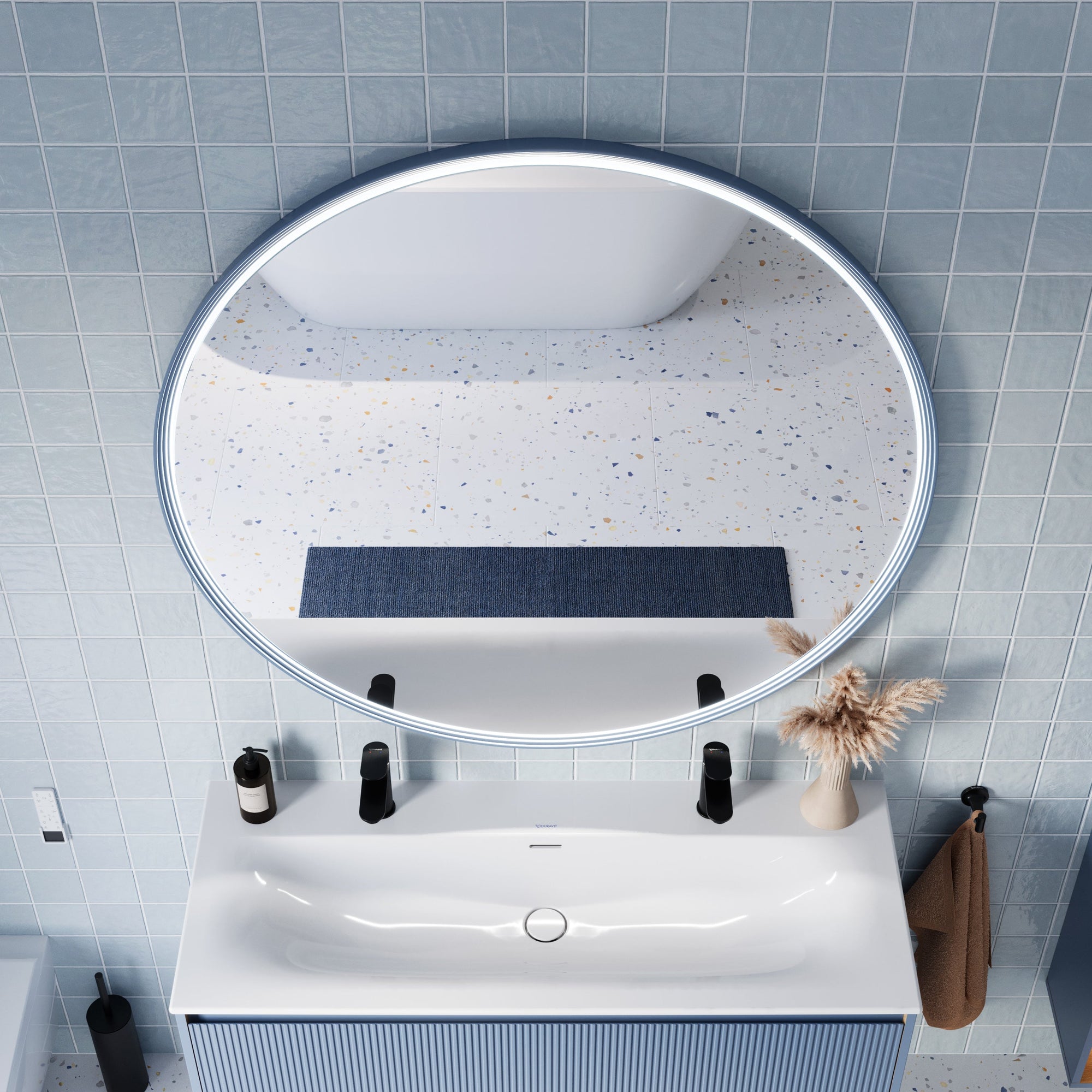 Miroir salle de bain LED BELDIVO rond - 120 cm