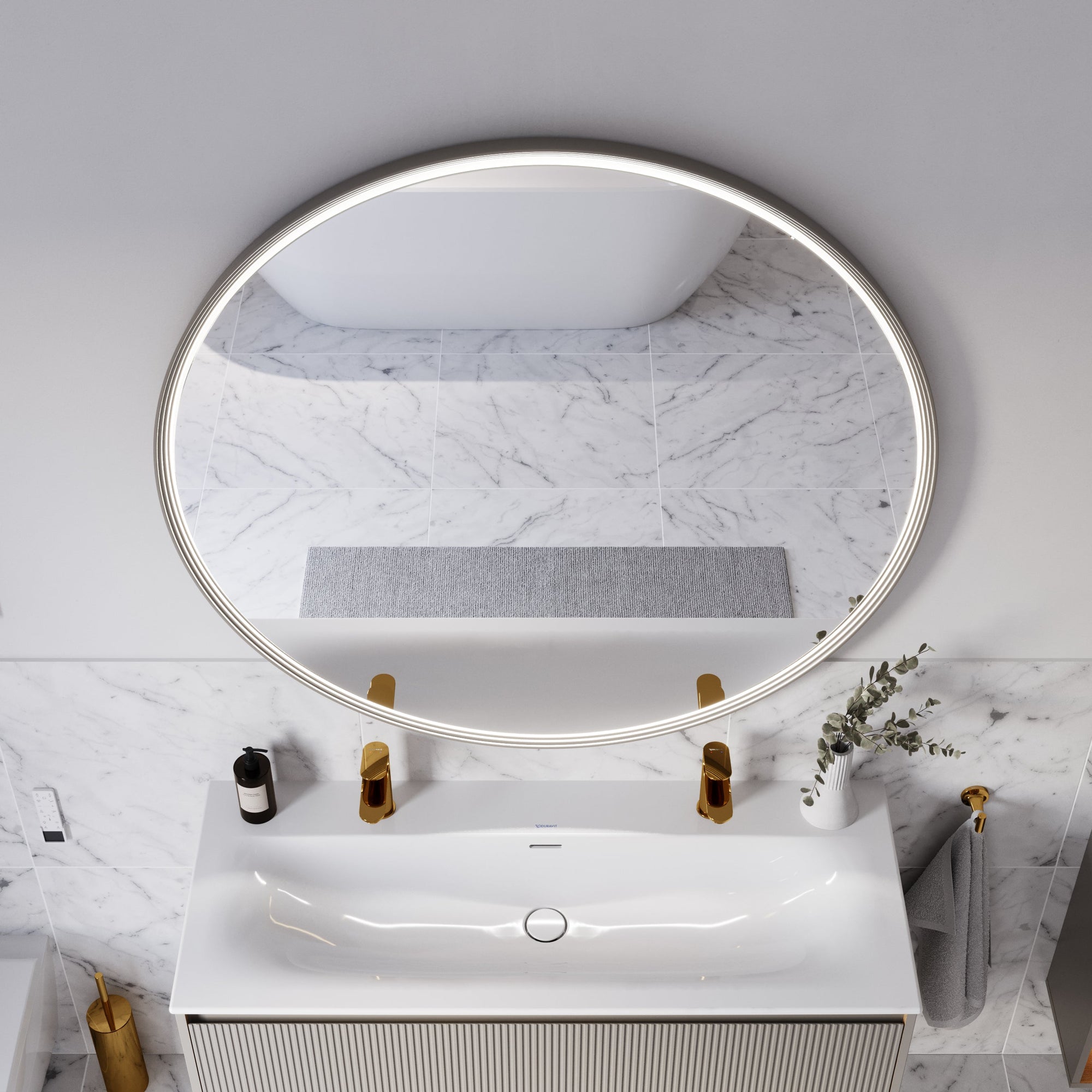 Miroir salle de bain LED BELDIVO rond - 120 cm
