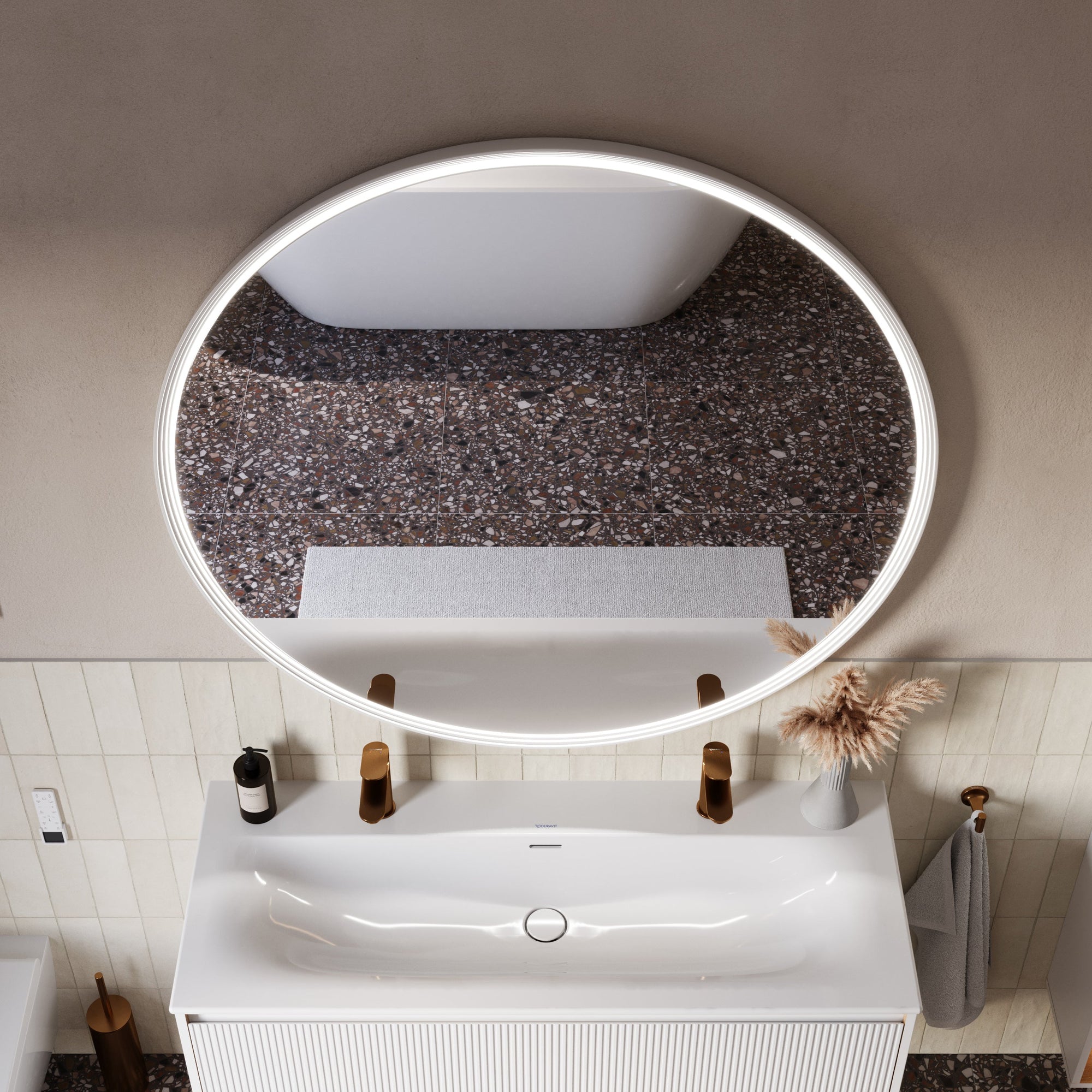 Miroir salle de bain LED BELDIVO rond - 120 cm