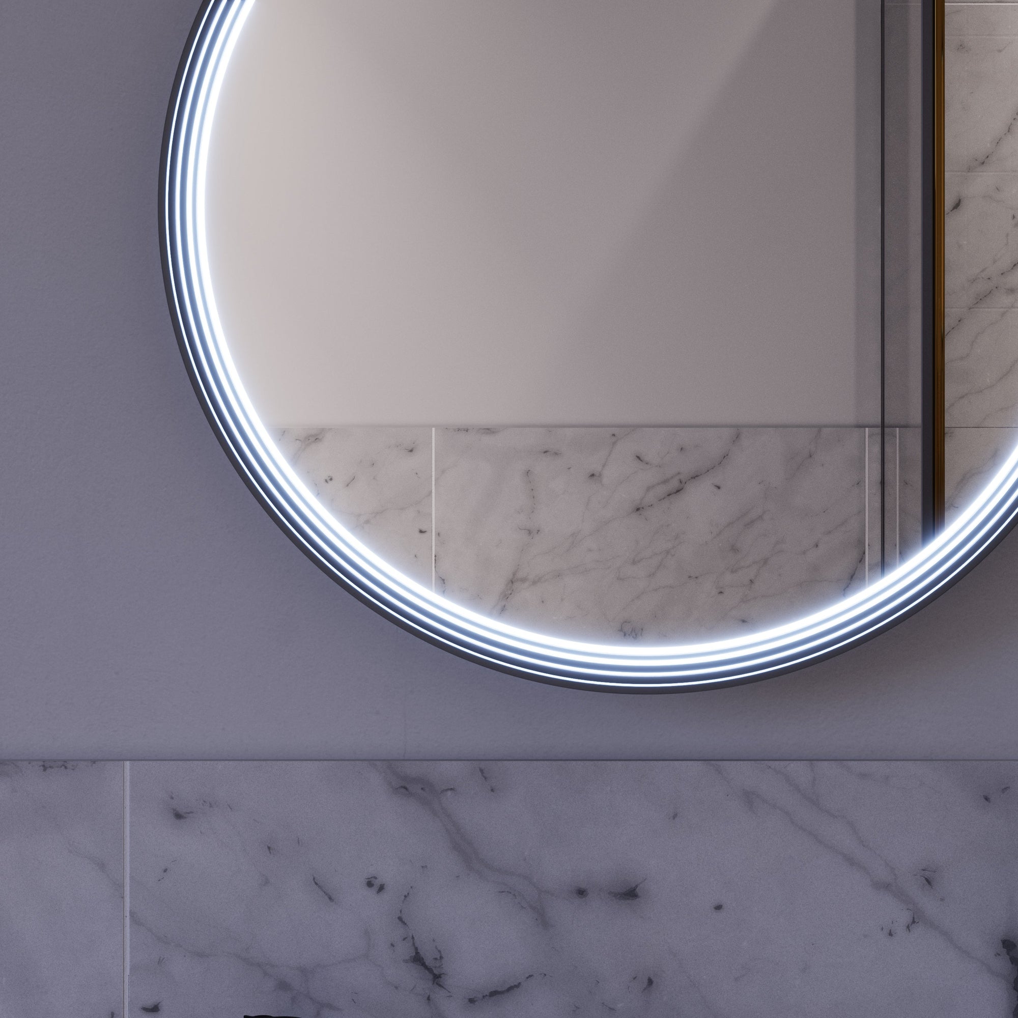 Miroir salle de bain LED BELDIVO rond - 60 cm