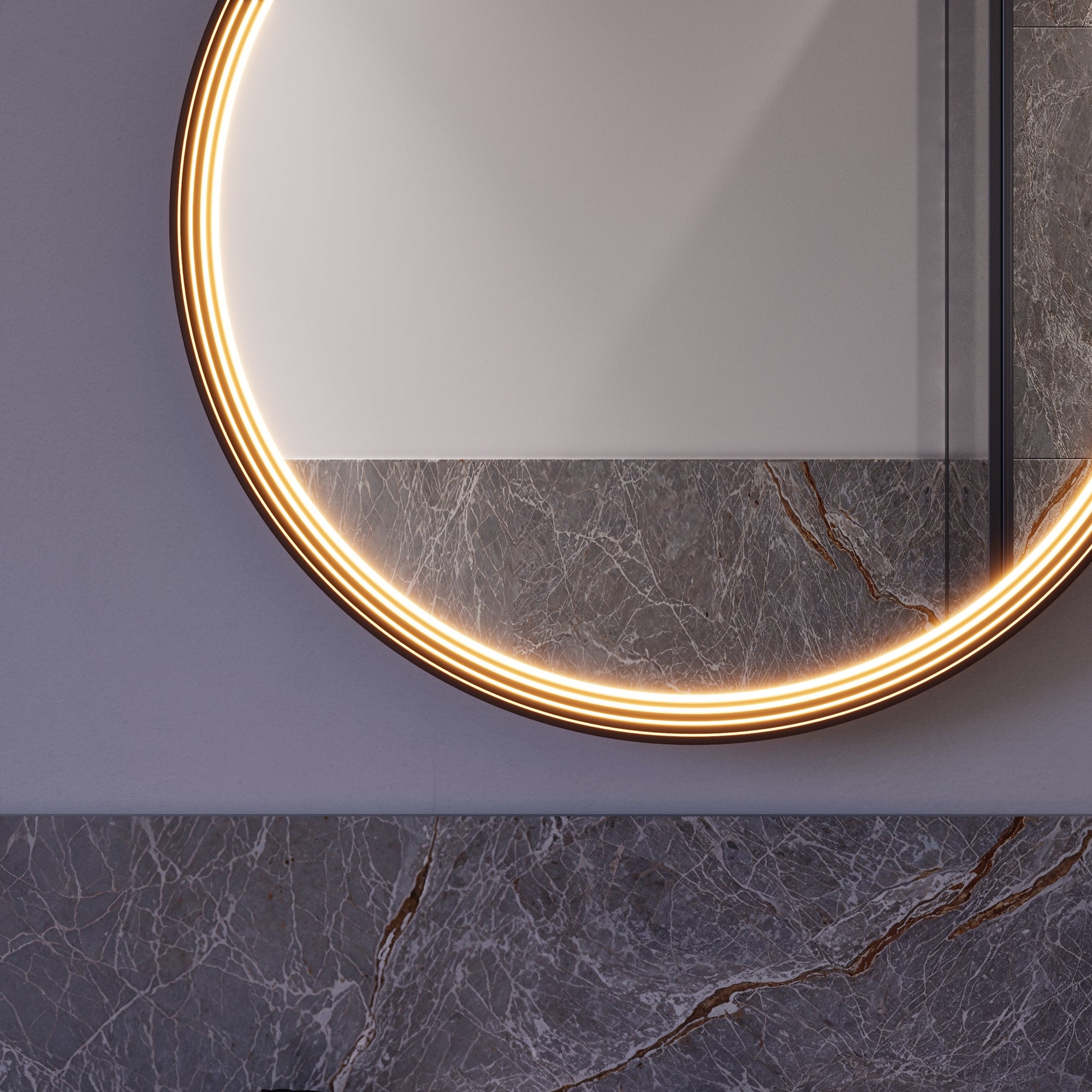Miroir salle de bain LED BELDIVO rond - 60 cm