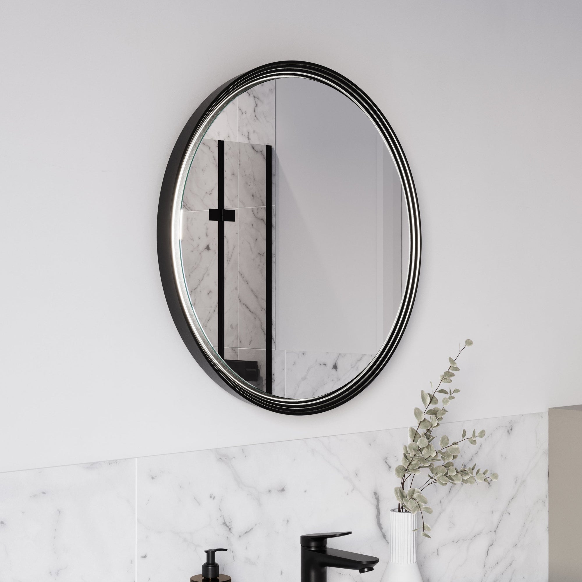 Miroir salle de bain LED BELDIVO rond - 60 cm