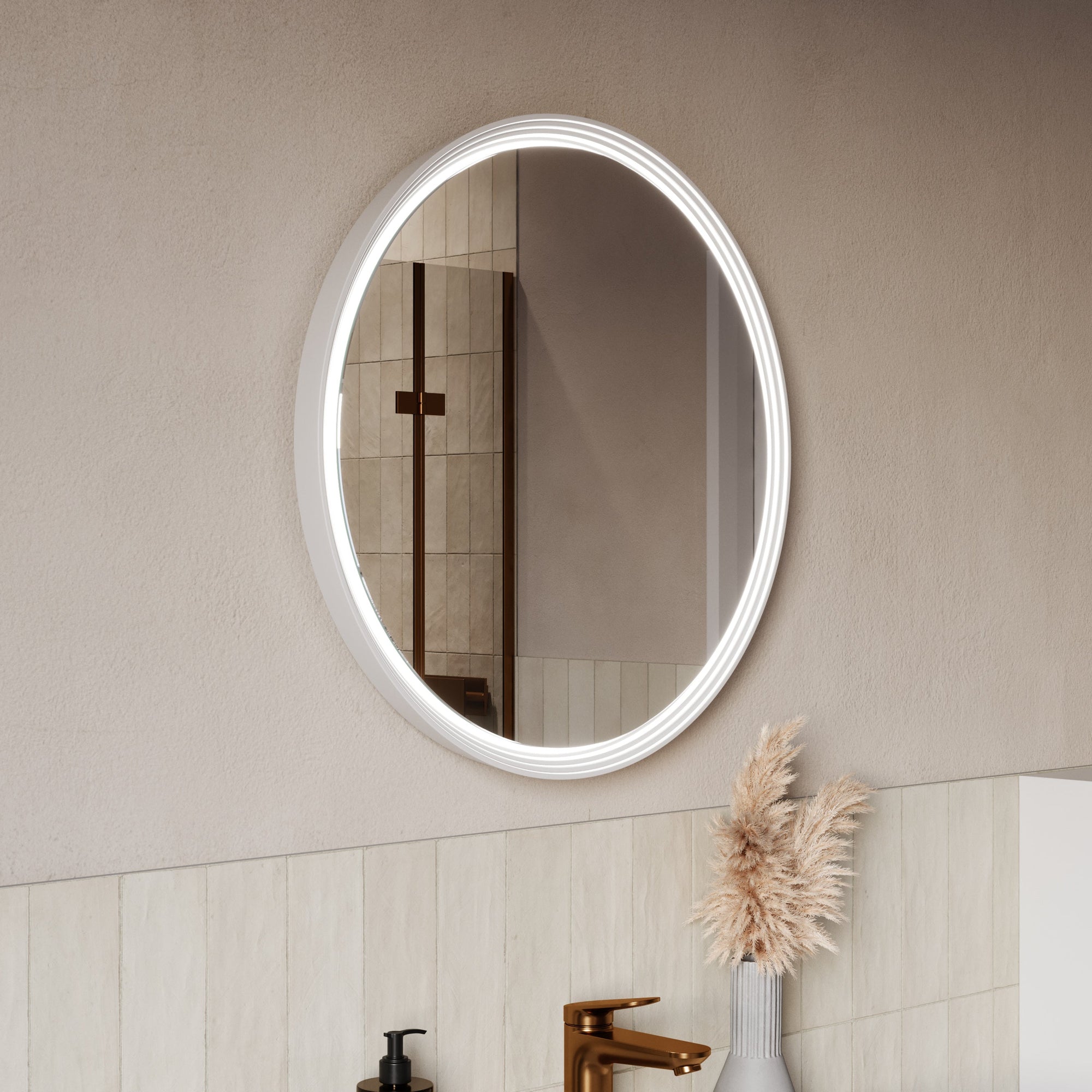 Miroir salle de bain LED BELDIVO rond - 60 cm