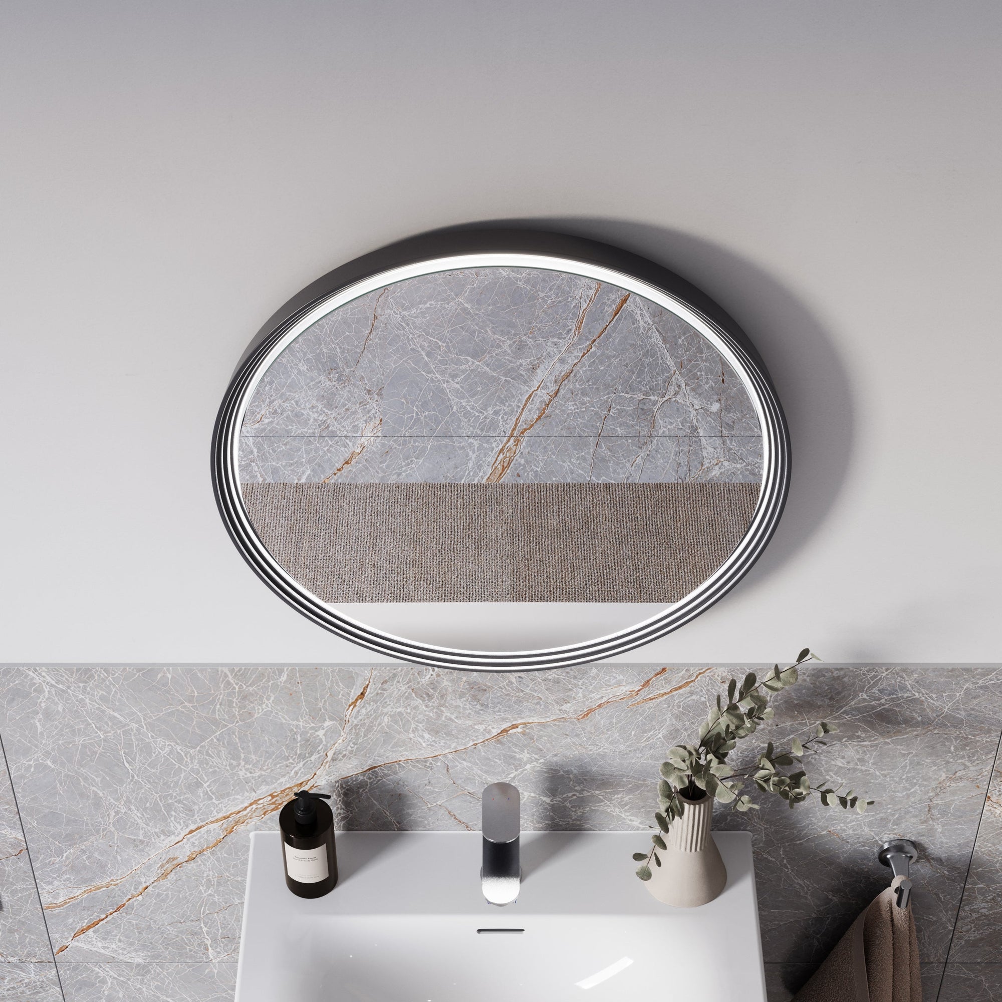 Miroir salle de bain LED BELDIVO rond - 60 cm
