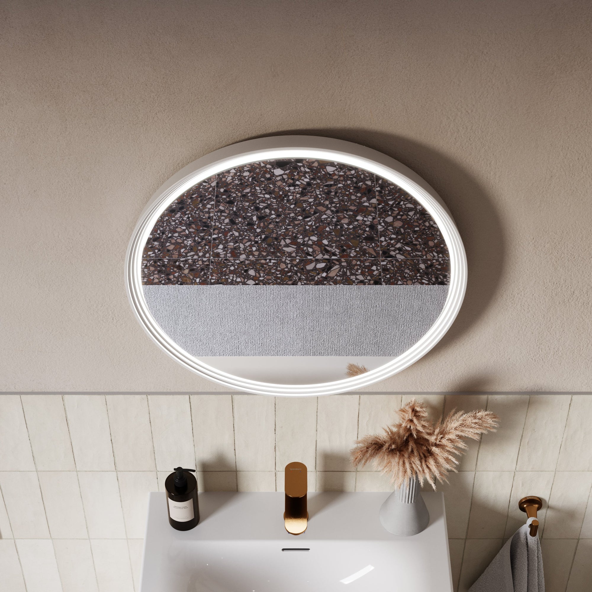 Miroir salle de bain LED BELDIVO rond - 60 cm