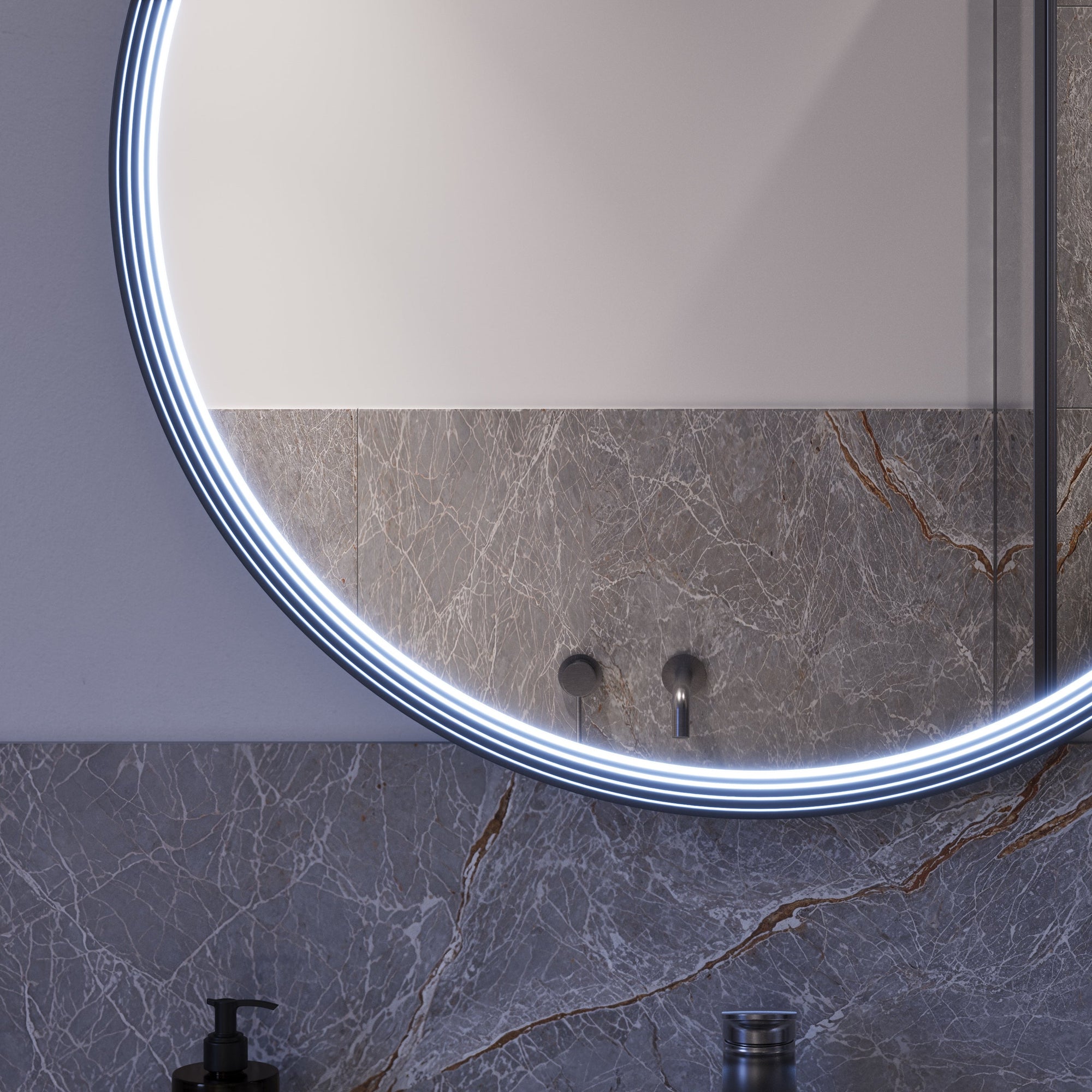 Miroir salle de bain LED BELDIVO rond - 80 cm