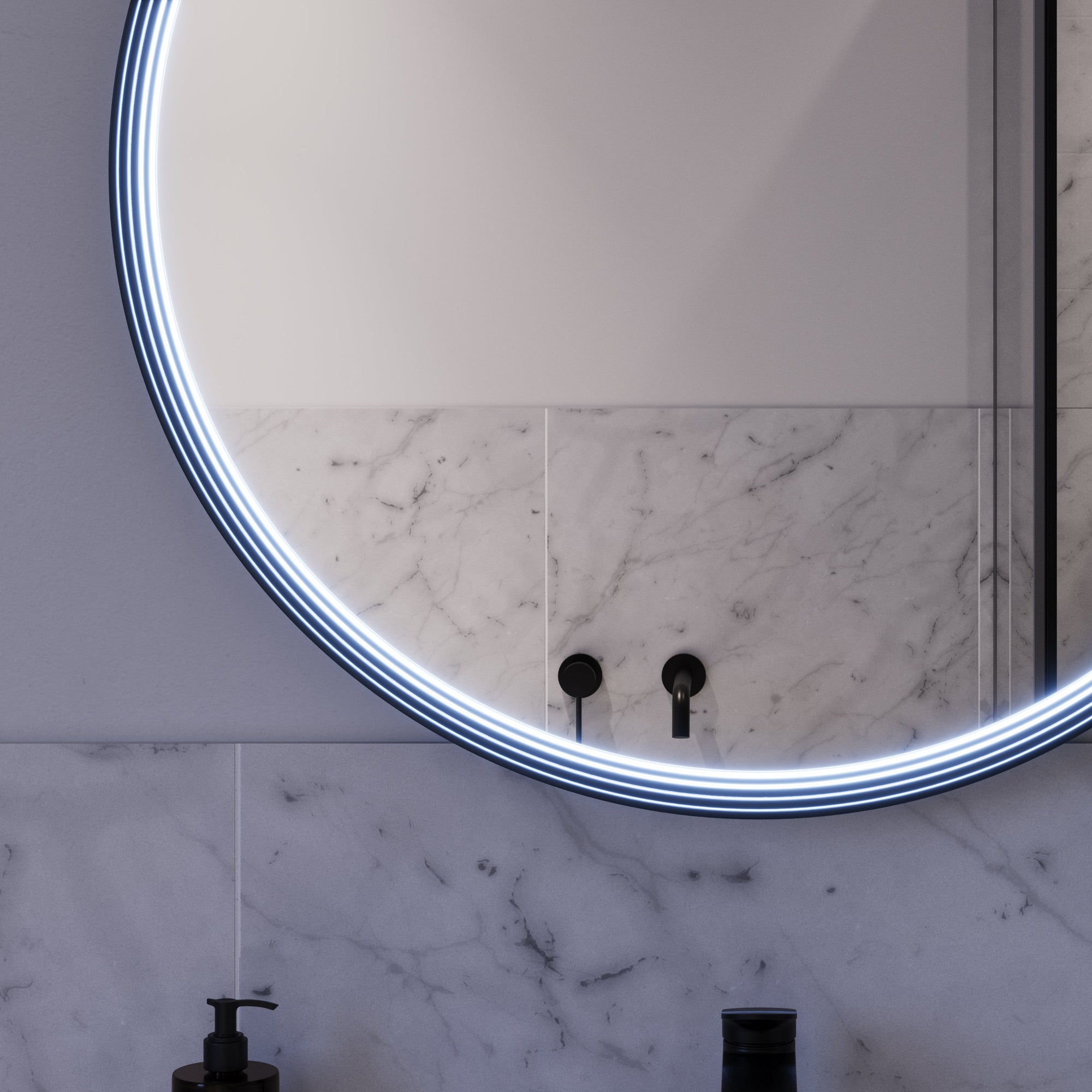Miroir salle de bain LED BELDIVO rond - 80 cm