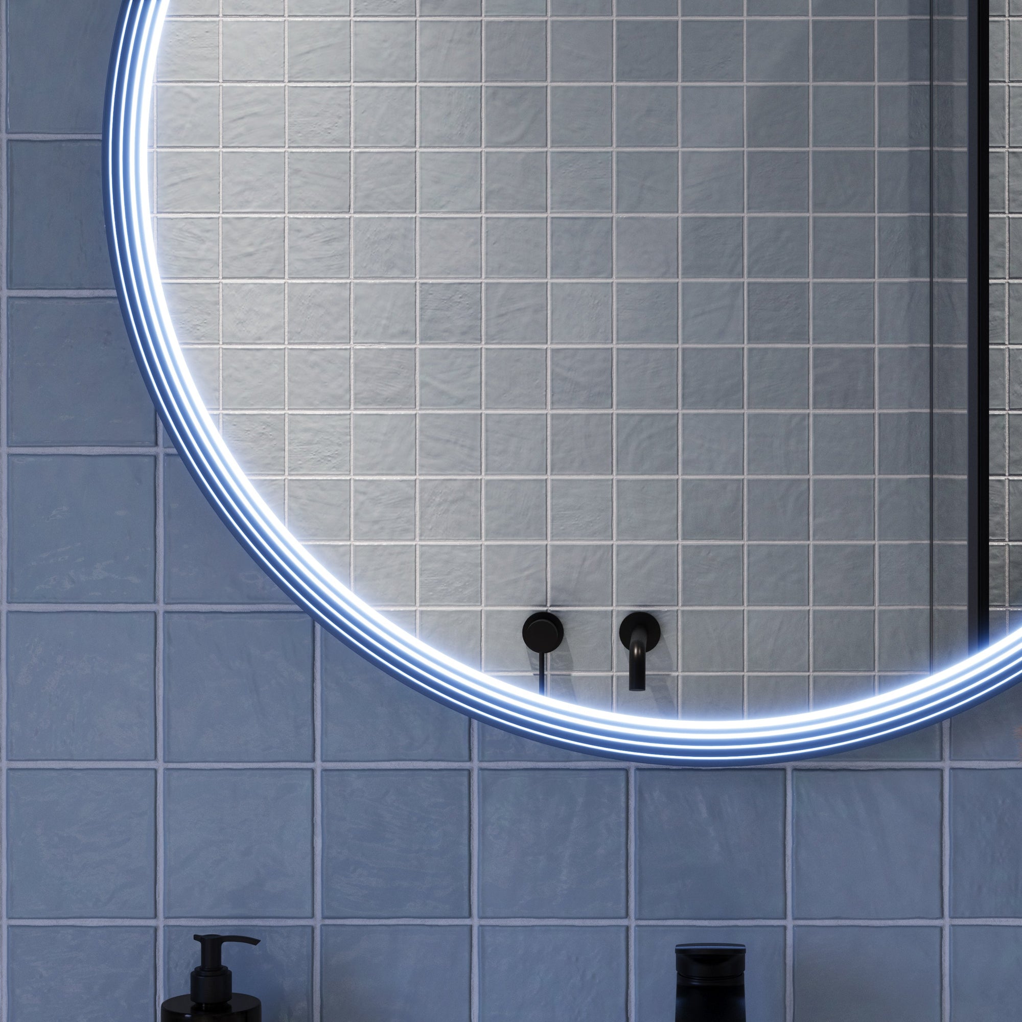 Miroir salle de bain LED BELDIVO rond - 80 cm