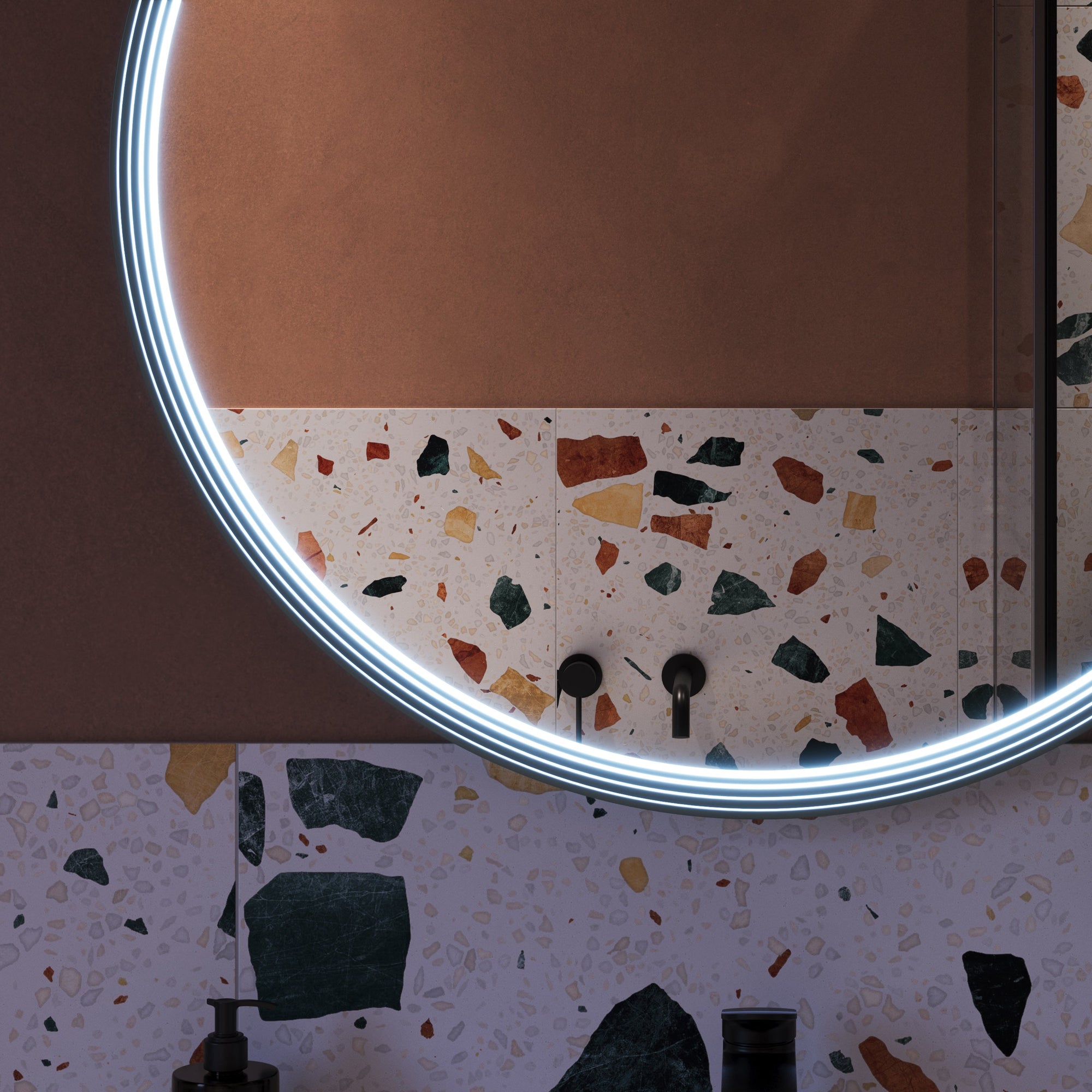 Miroir salle de bain LED BELDIVO rond - 80 cm