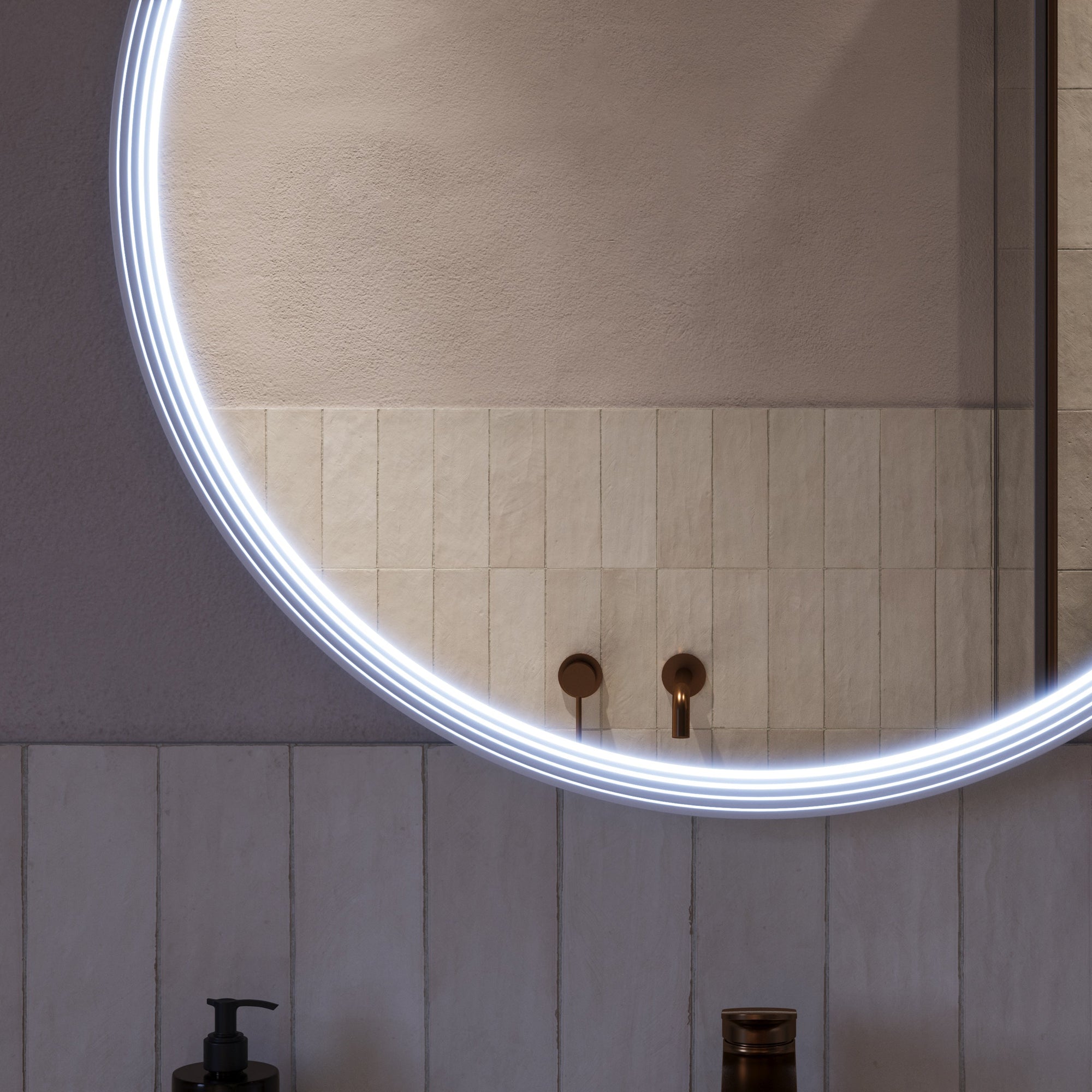 Miroir salle de bain LED BELDIVO rond - 80 cm