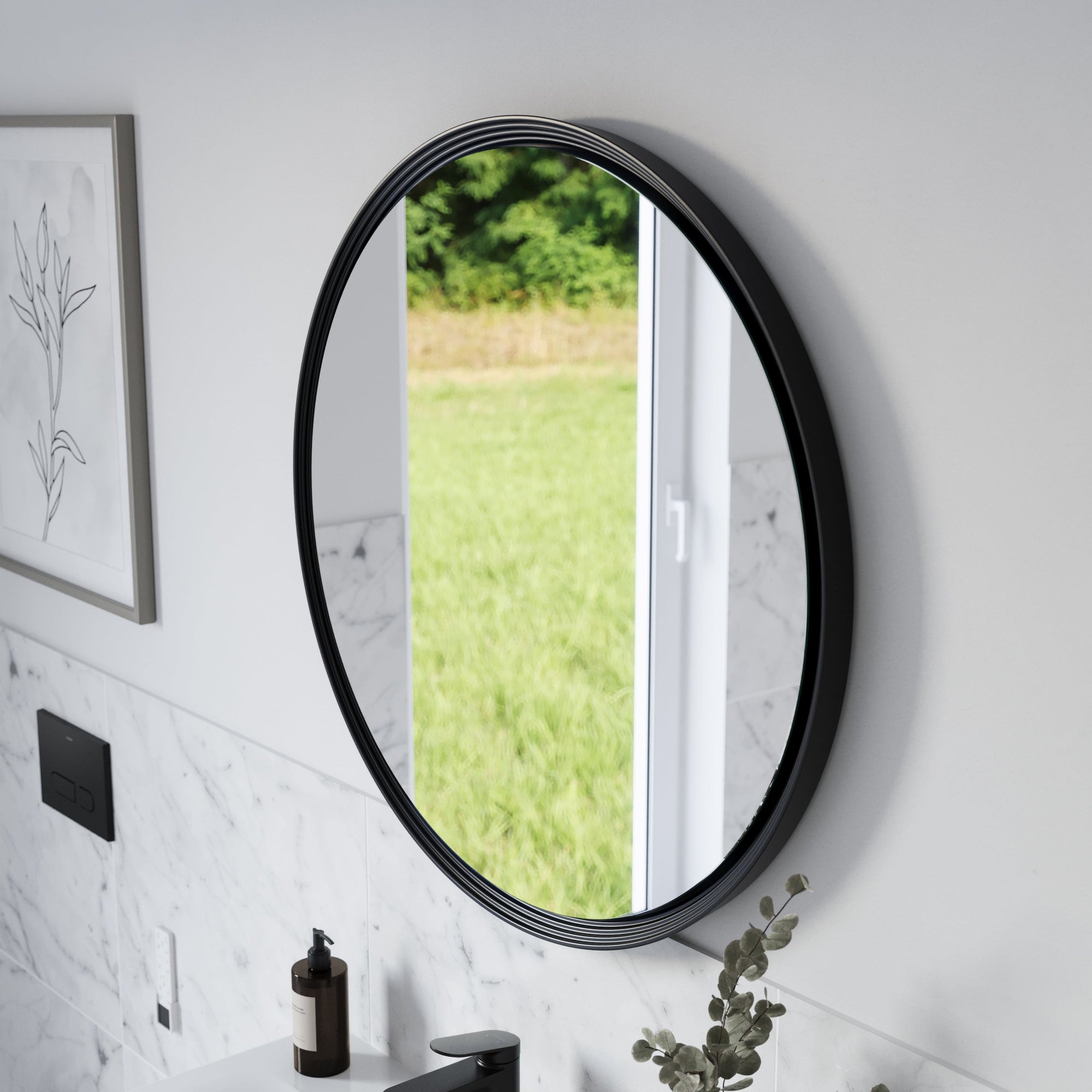 Miroir salle de bain LED BELDIVO rond - 80 cm
