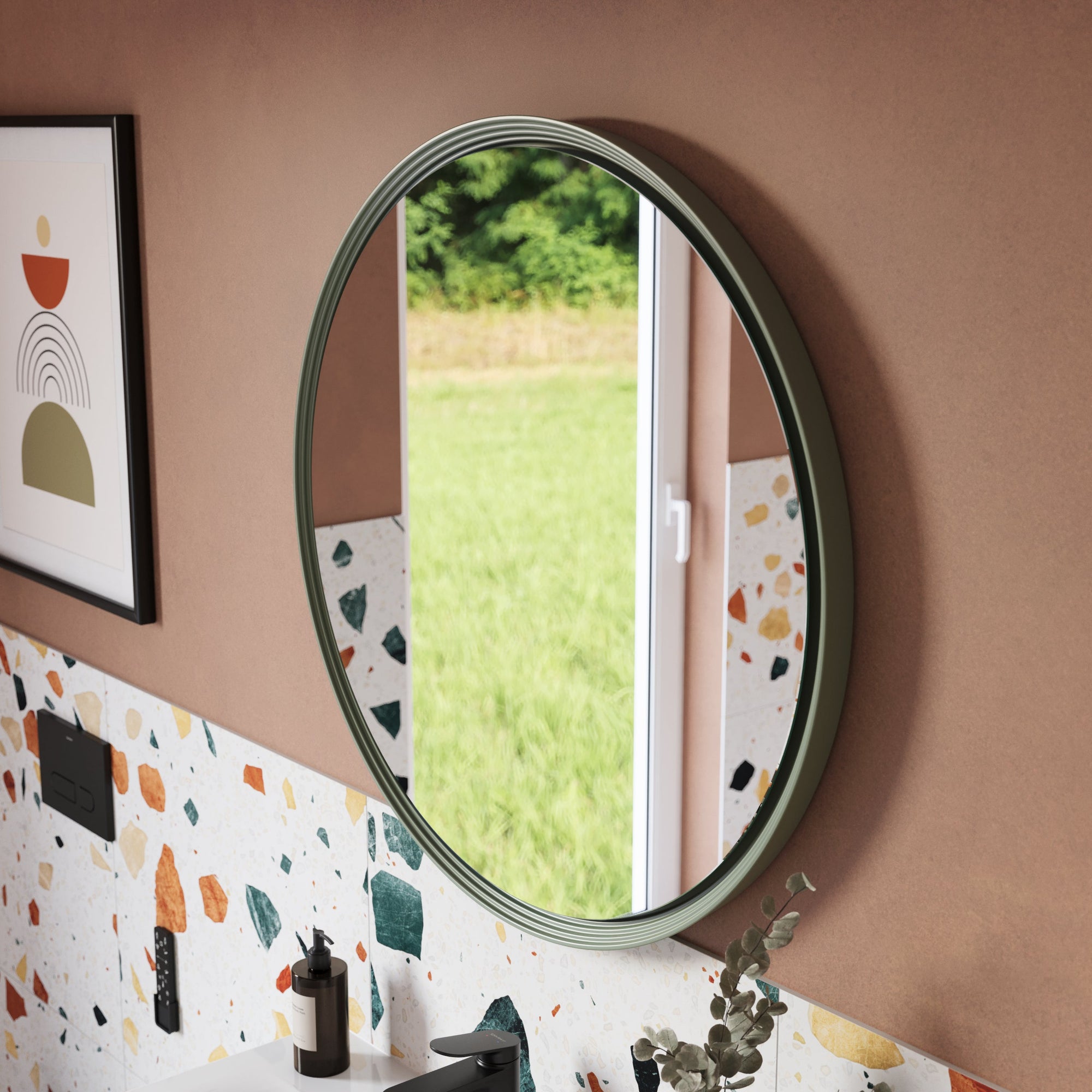 Miroir salle de bain LED BELDIVO rond - 80 cm
