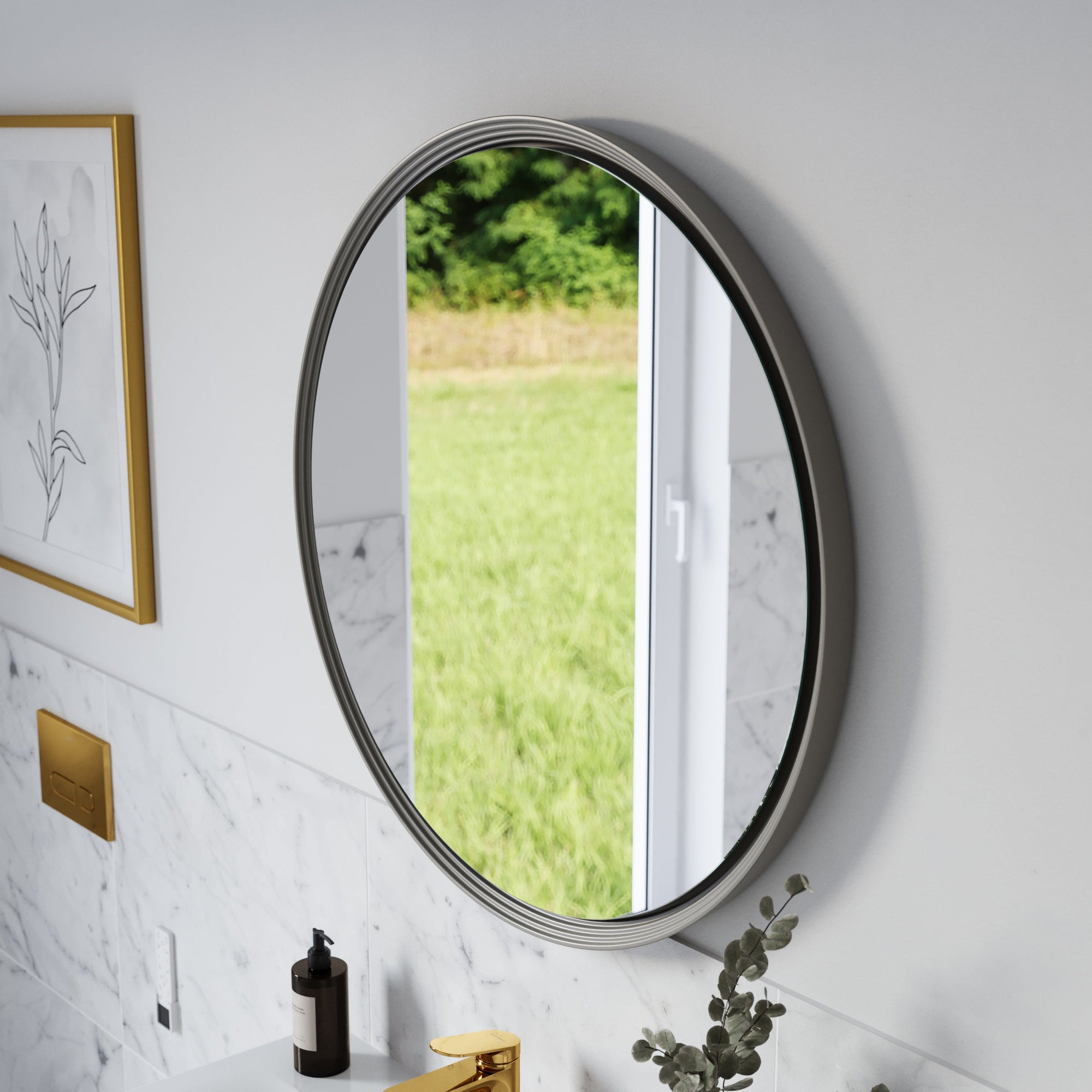 Miroir salle de bain LED BELDIVO rond - 80 cm