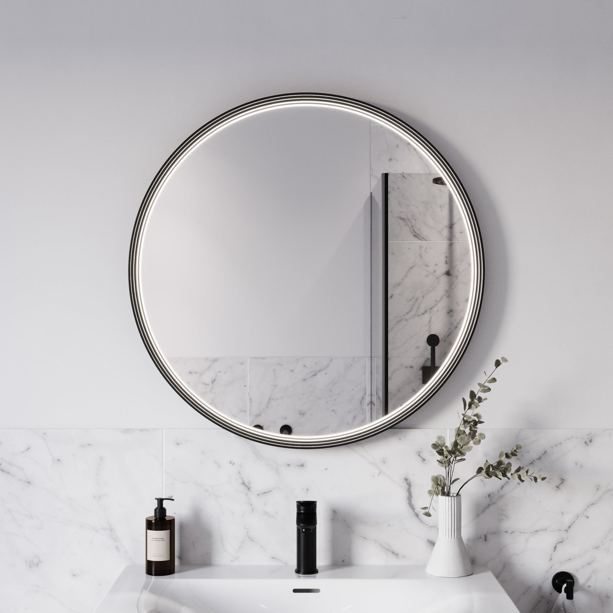 Miroir salle de bain LED BELDIVO rond - 80 cm