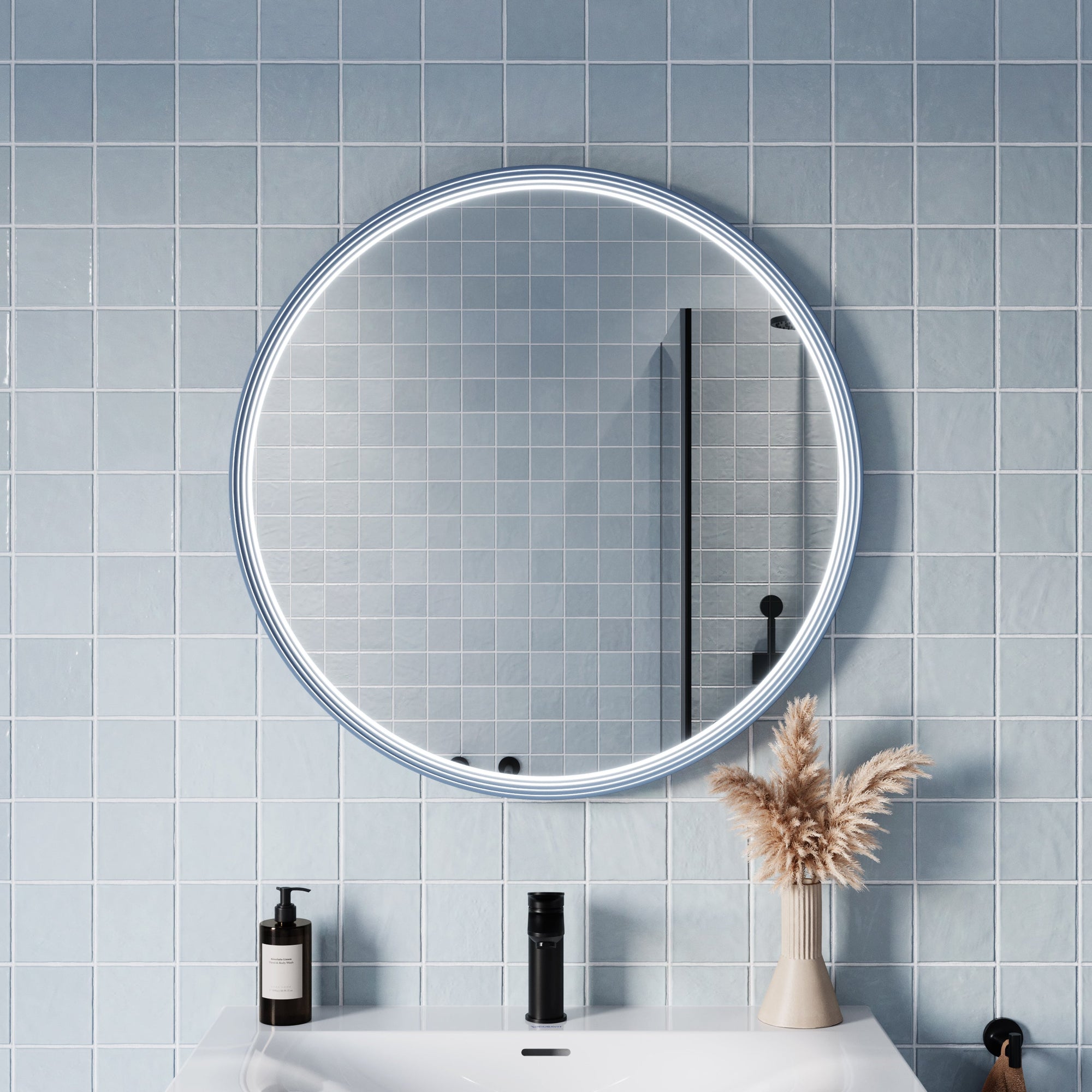 Miroir salle de bain LED BELDIVO rond - 80 cm