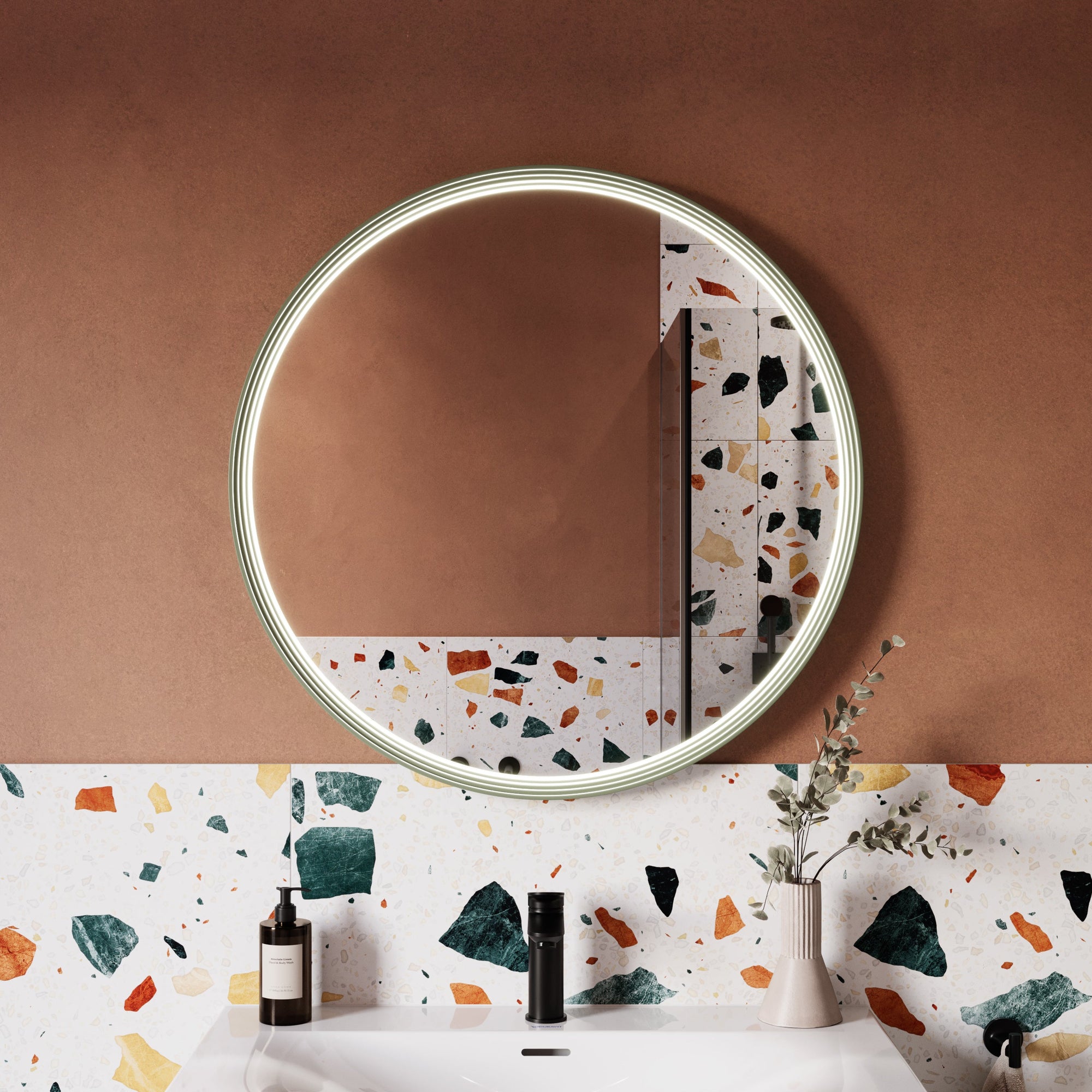 Miroir salle de bain LED BELDIVO rond - 80 cm