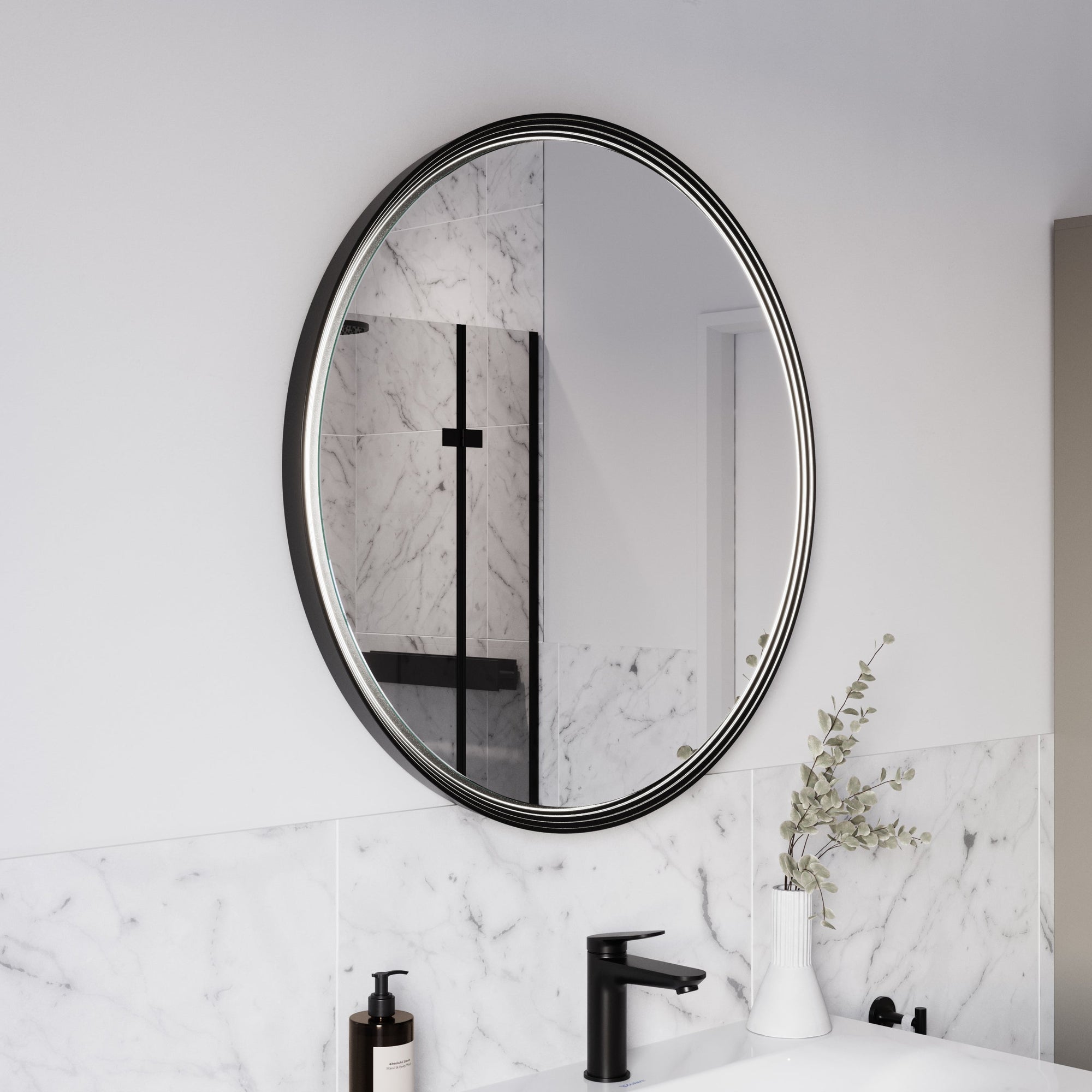 Miroir salle de bain LED BELDIVO rond - 80 cm