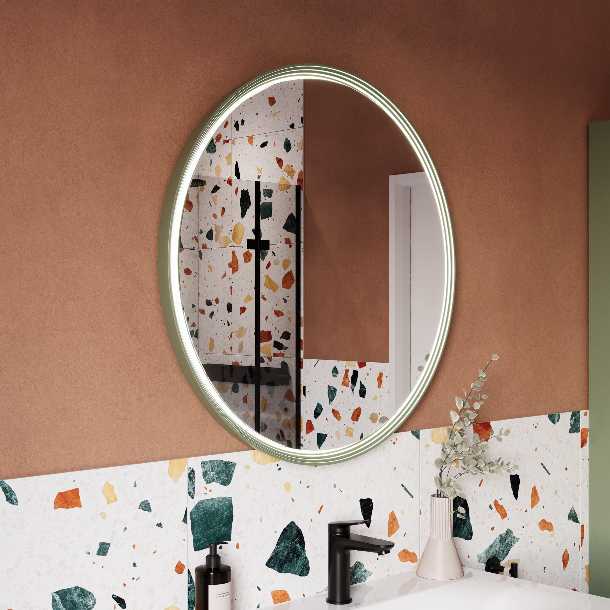 Miroir salle de bain LED BELDIVO rond - 80 cm