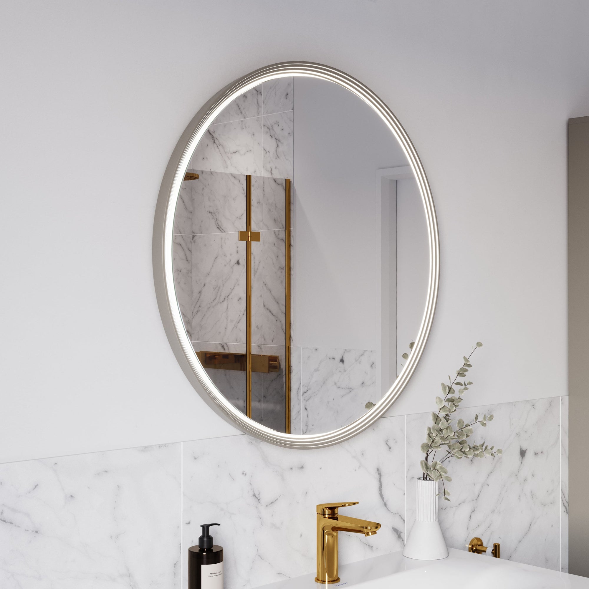 Miroir salle de bain LED BELDIVO rond - 80 cm