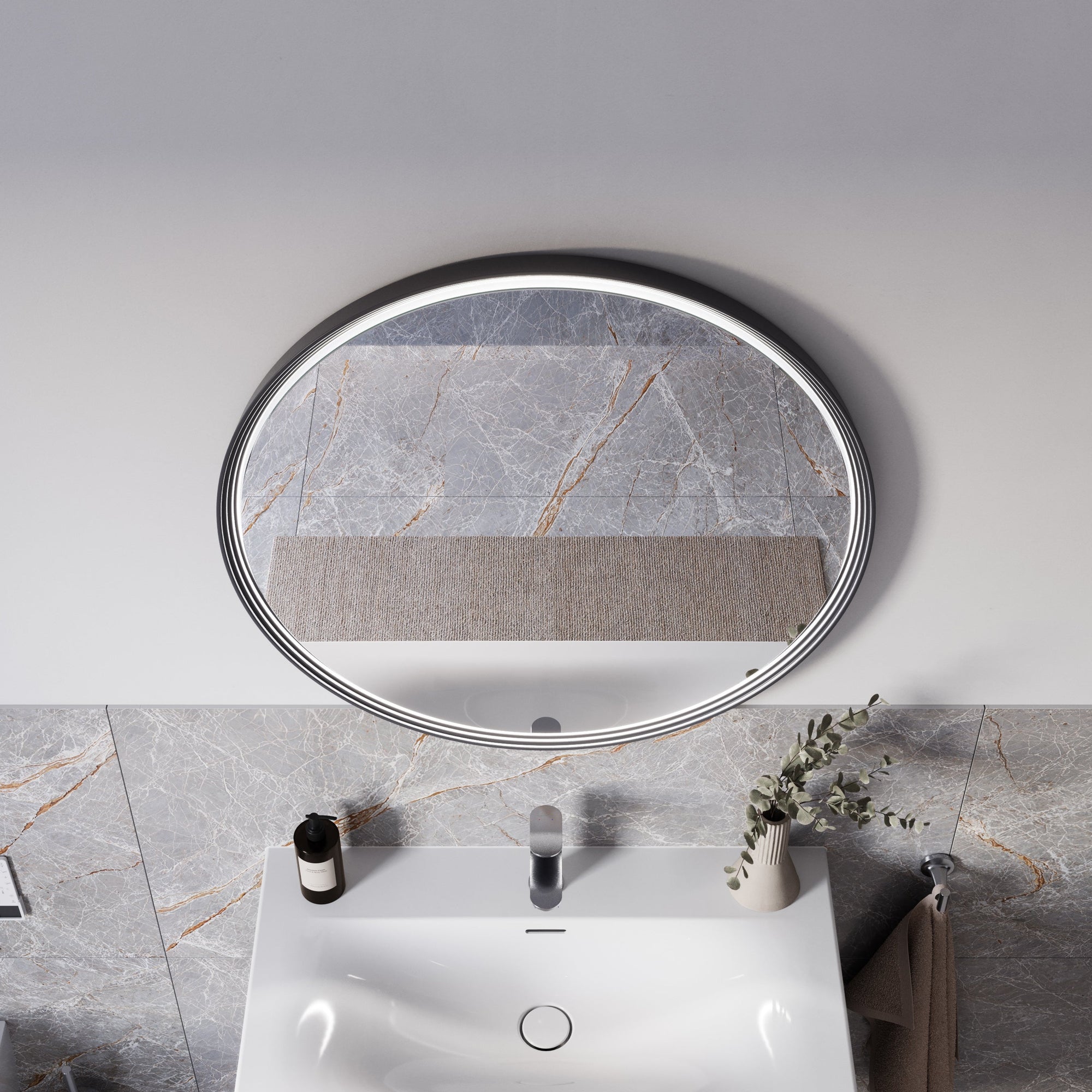 Miroir salle de bain LED BELDIVO rond - 80 cm