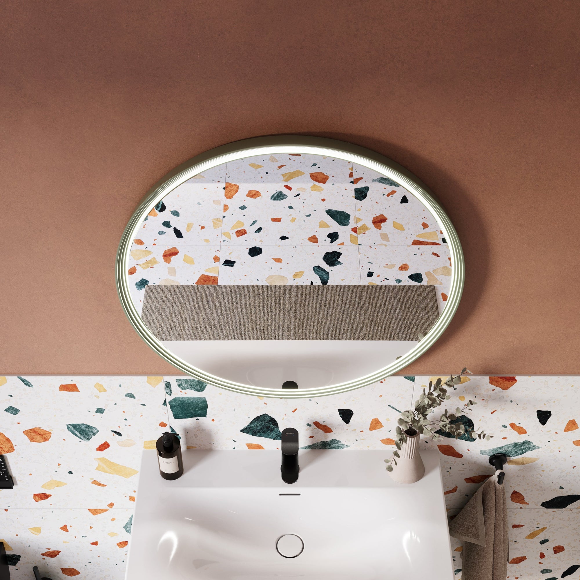 Miroir salle de bain LED BELDIVO rond - 80 cm