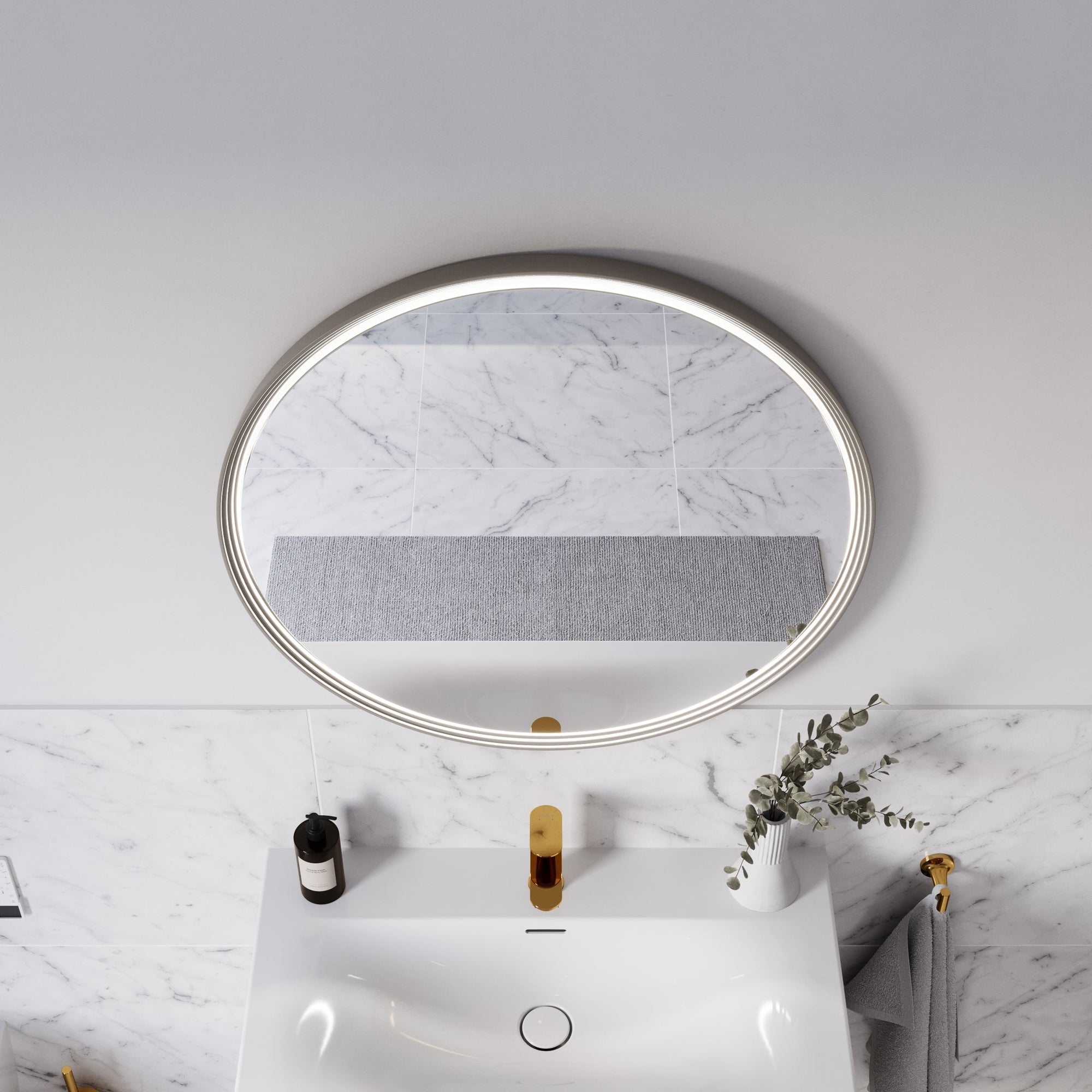 Miroir salle de bain LED BELDIVO rond - 80 cm