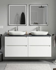Meuble salle de bain VIREO 140 cm pour vasque à poser - couleurs au choix