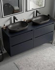 Meuble salle de bain VIREO 140 cm pour vasque à poser - couleurs au choix