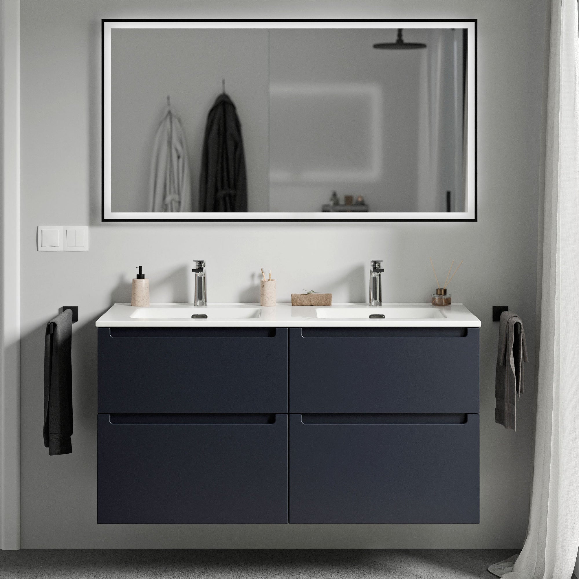Ensemble de meubles de salle de bain VIREO 120 cm avec double vasque