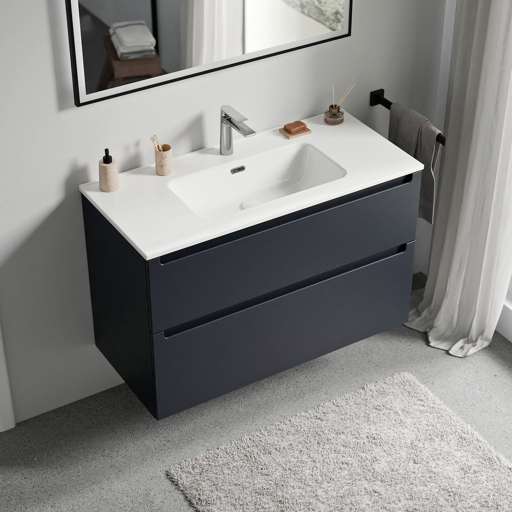 Ensemble de meubles de salle de bain VIREO 80 cm avec lavabo
