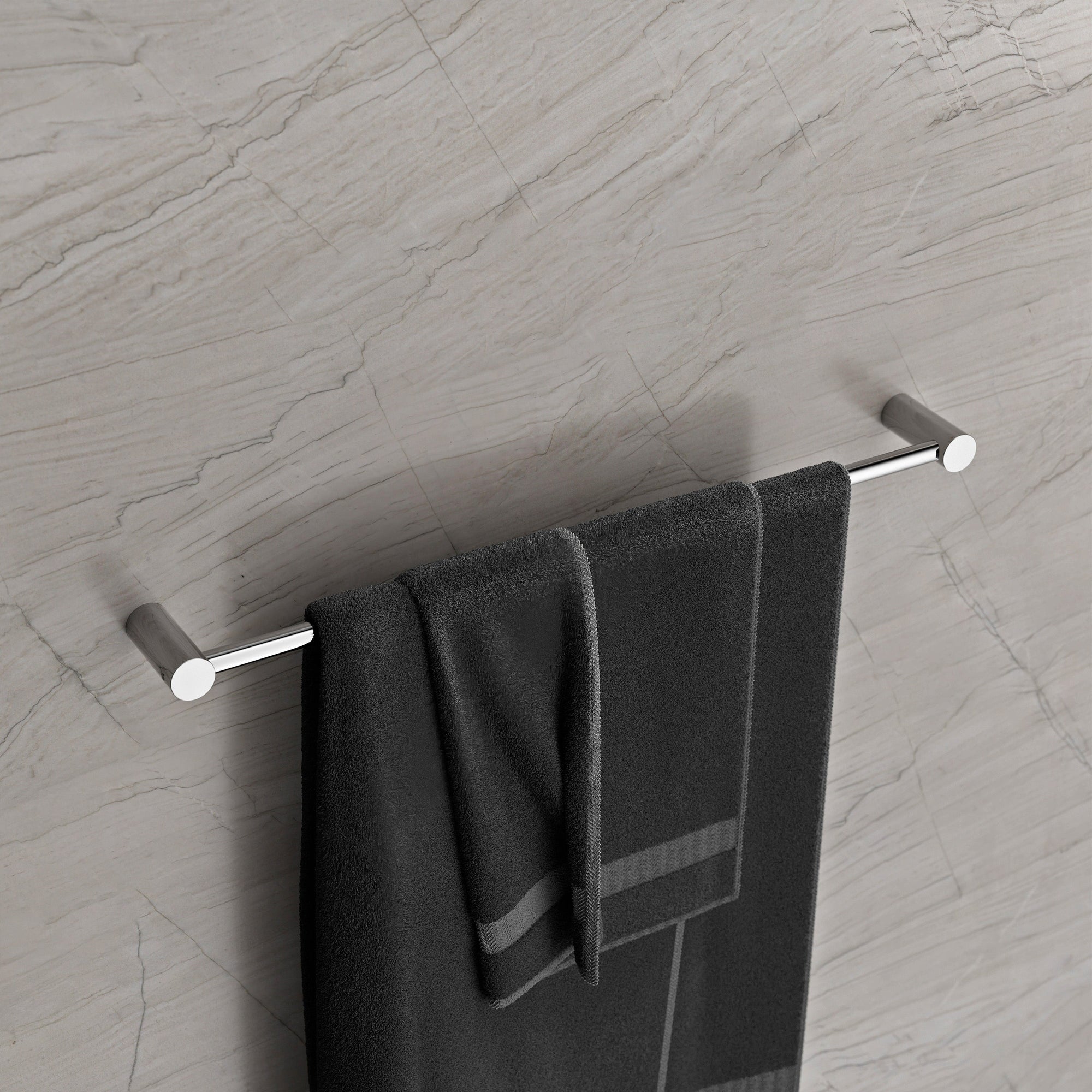 Porte-serviettes OLA - Inox - env. 62 x 7,5 cm - design rond - couleur au choix