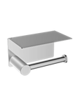 Porte-papier toilette OLA - avec tablette - Inox - env. 15,5 x 9,5 cm - Rond - couleur au choix