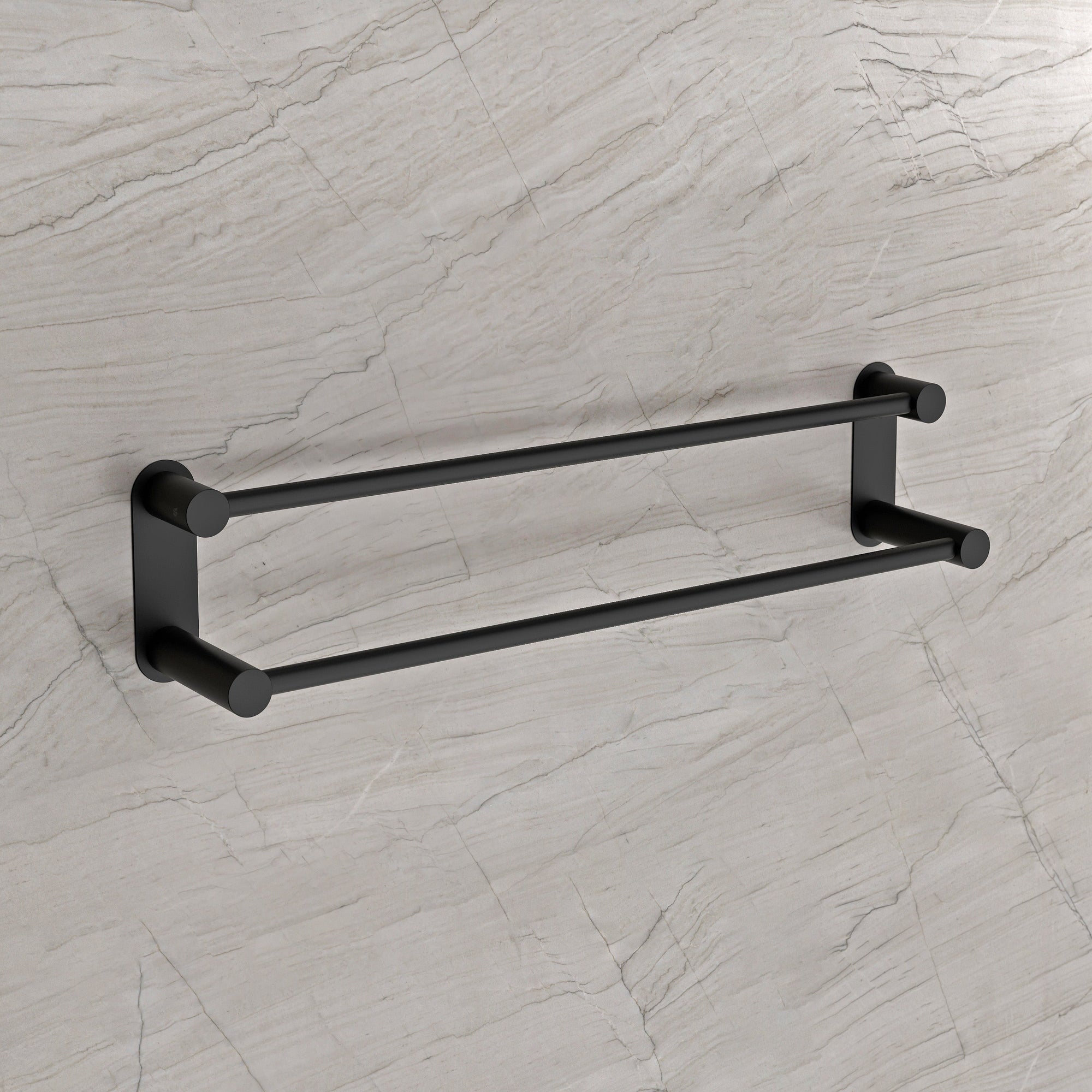 Porte-serviettes OLA - Inox - env. 64 x 11 cm - Double barre - Rond - couleur au choix