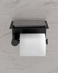 Porte-papier toilette OLA - avec tablette - Inox - env. 15,5 x 9,5 cm - Rond - couleur au choix