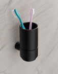Porte-brosses à dents OLA - Céramique / Acier inoxydable - env. 6,5 x 9 x 13 cm - couleur au choix