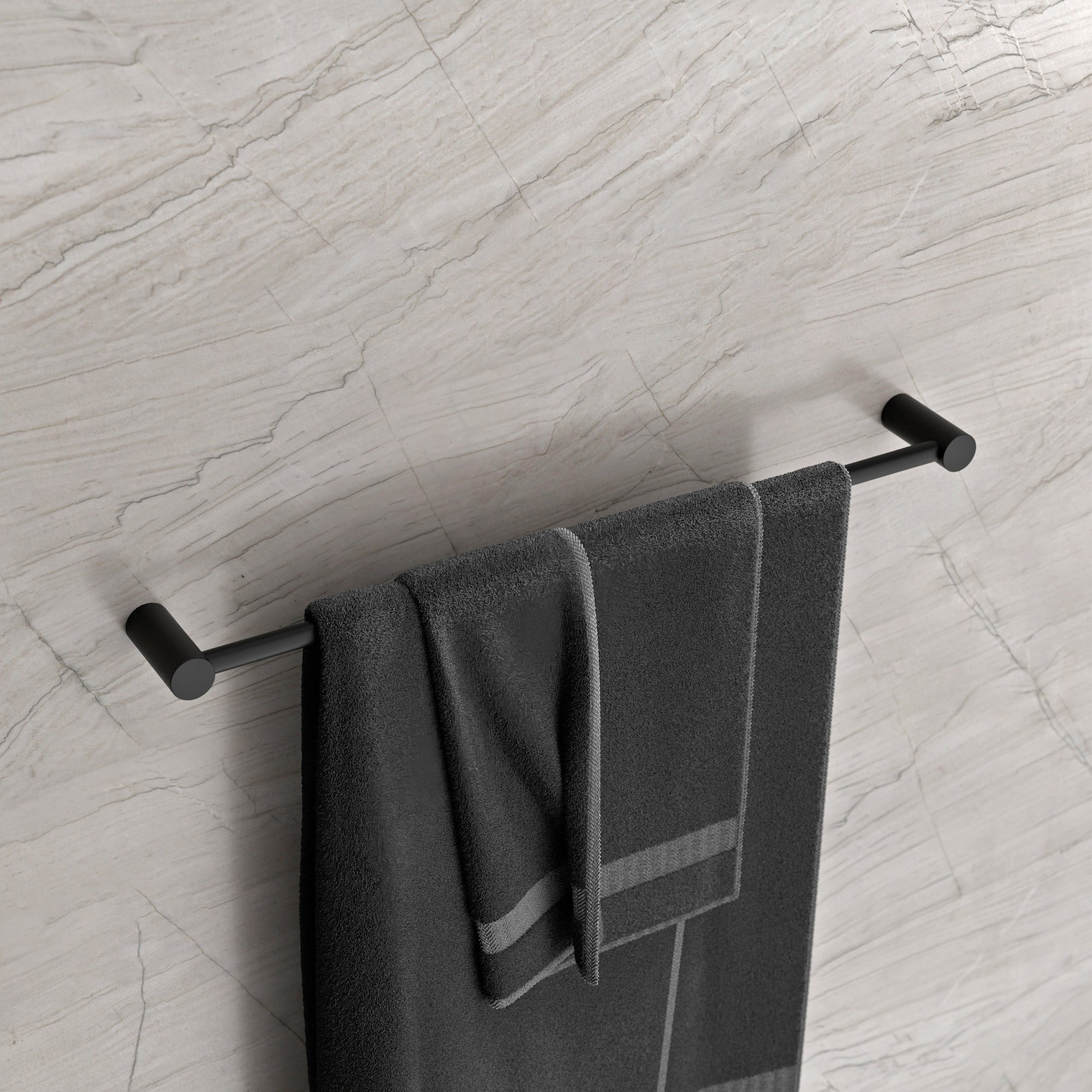 Porte-serviettes OLA - Inox - env. 62 x 7,5 cm - design rond - couleur au choix