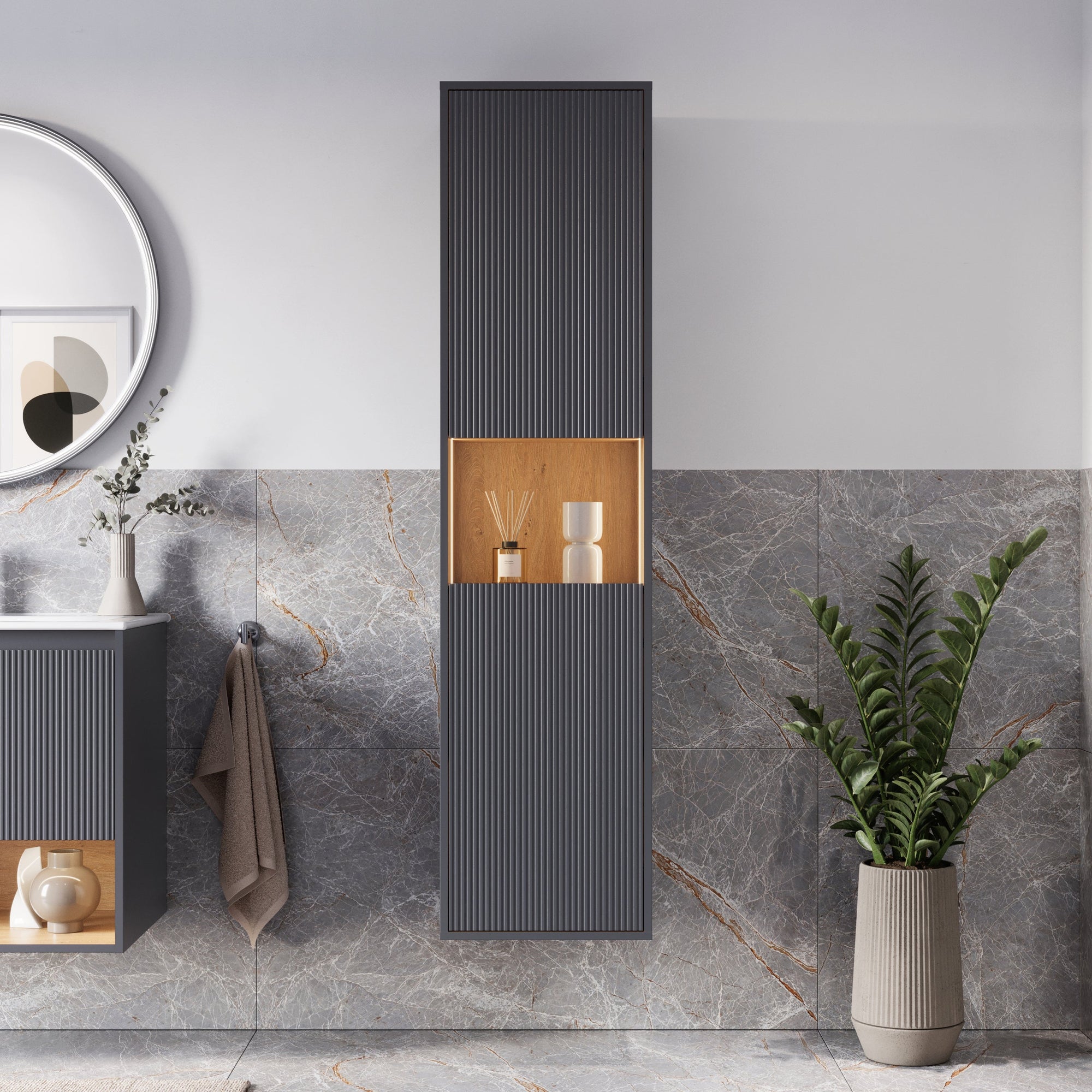 Ensemble meubles salle de bain BELDIVO 80 cm
