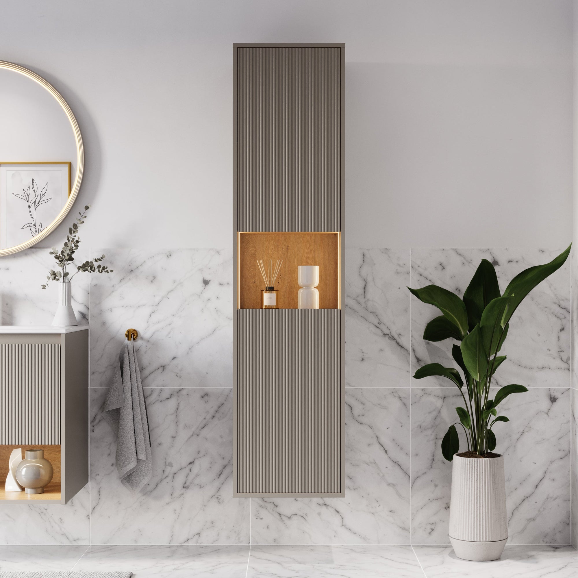 Ensemble meubles salle de bain BELDIVO 80 cm