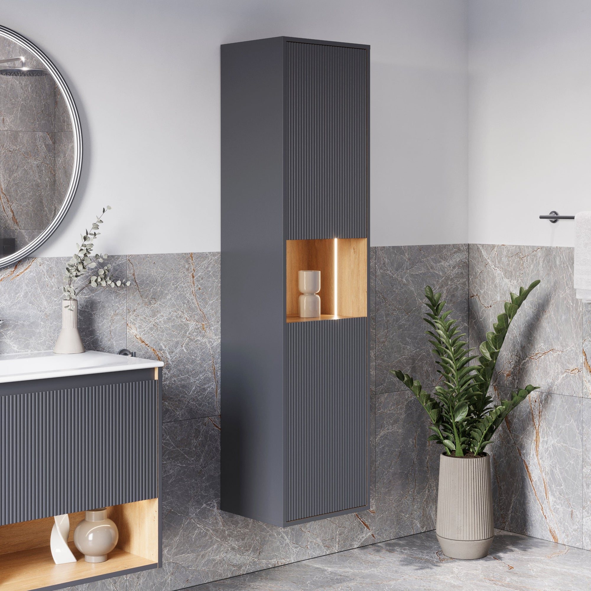 Ensemble meubles salle de bain BELDIVO 80 cm