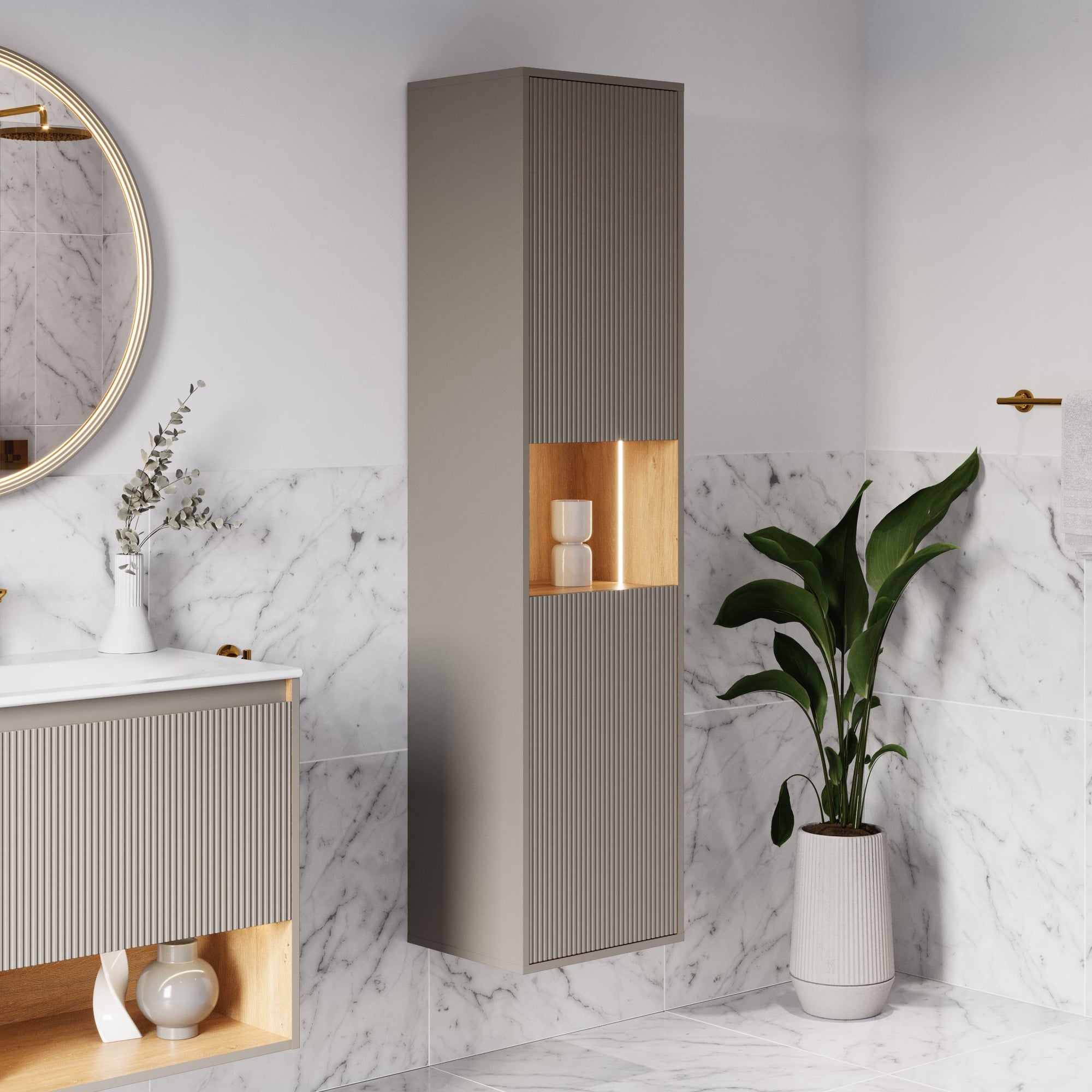 Ensemble meubles salle de bain BELDIVO 80 cm
