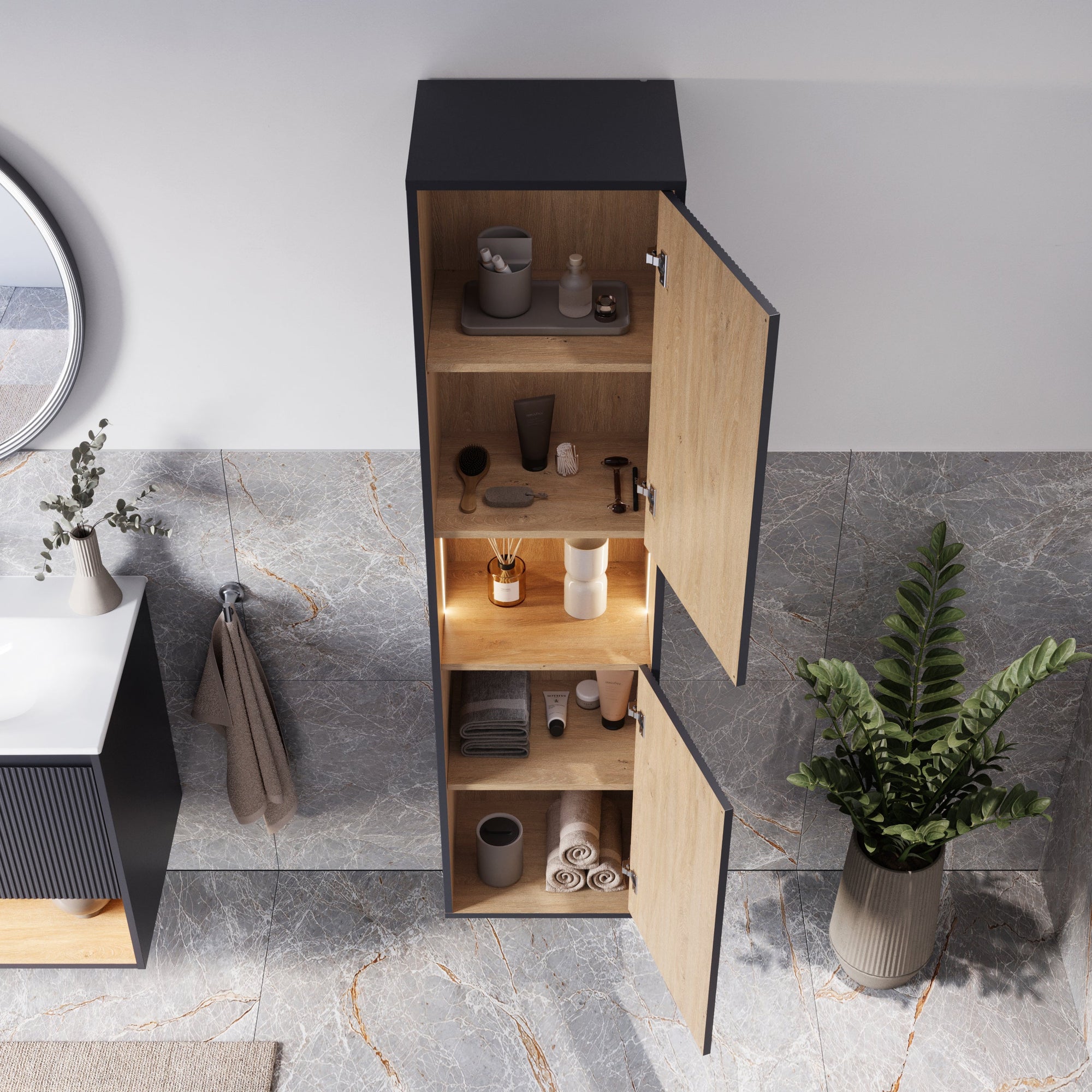 Ensemble meubles salle de bain BELDIVO 80 cm
