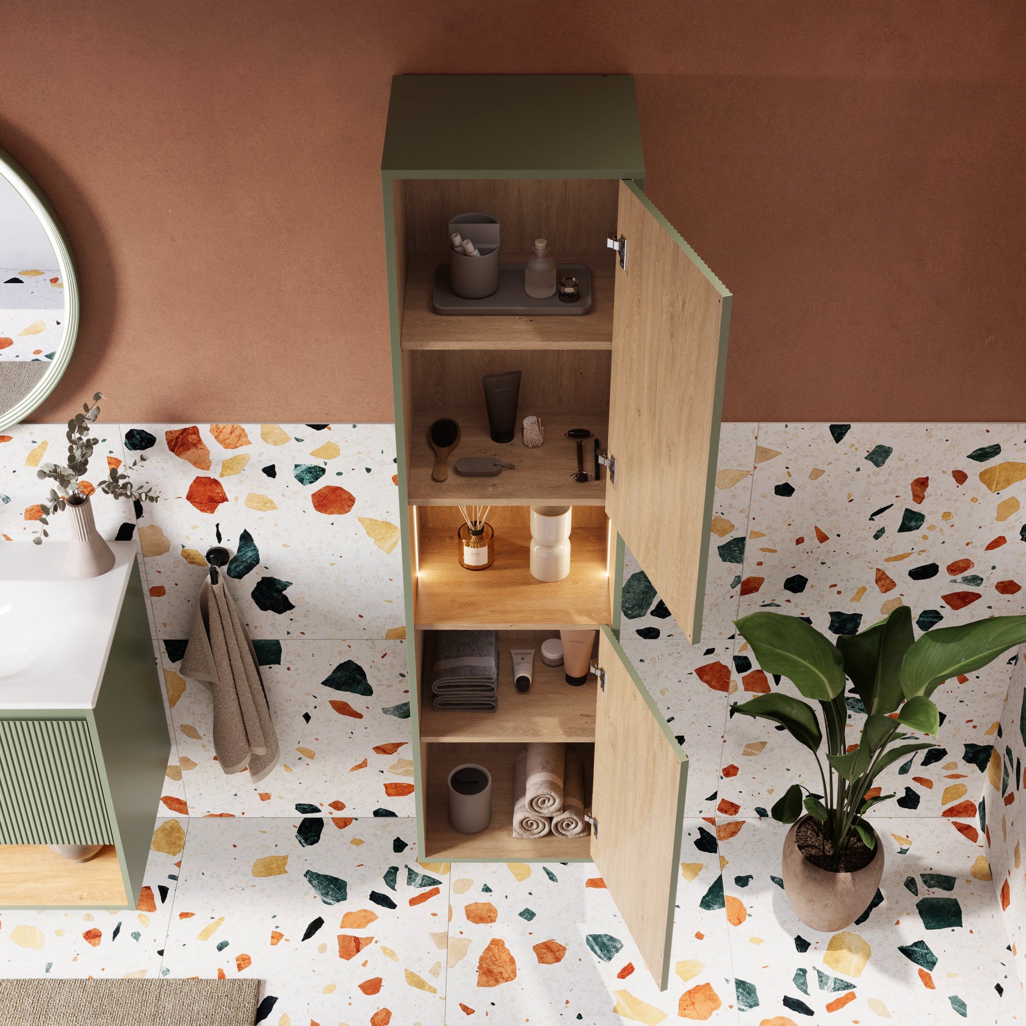 Ensemble meubles salle de bain BELDIVO 80 cm
