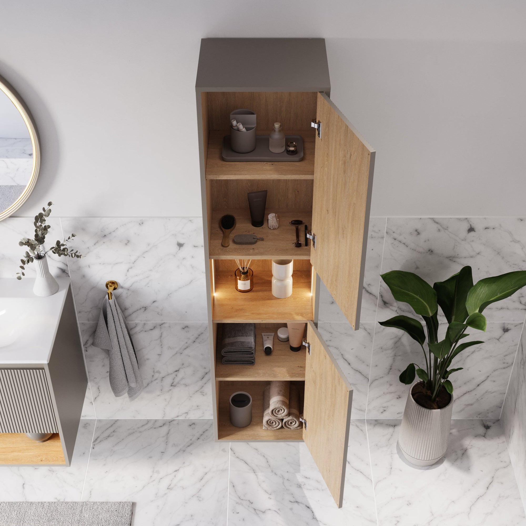 Ensemble meubles salle de bain BELDIVO 80 cm