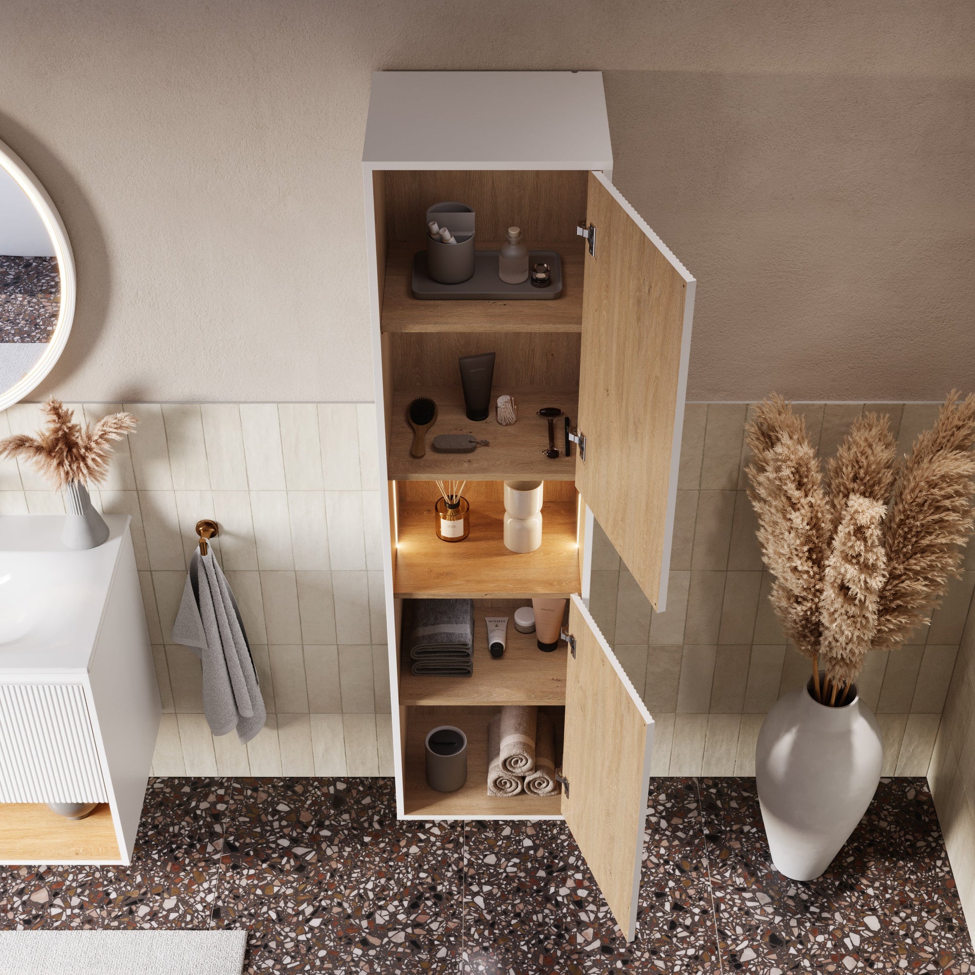 Ensemble meubles salle de bain BELDIVO 80 cm