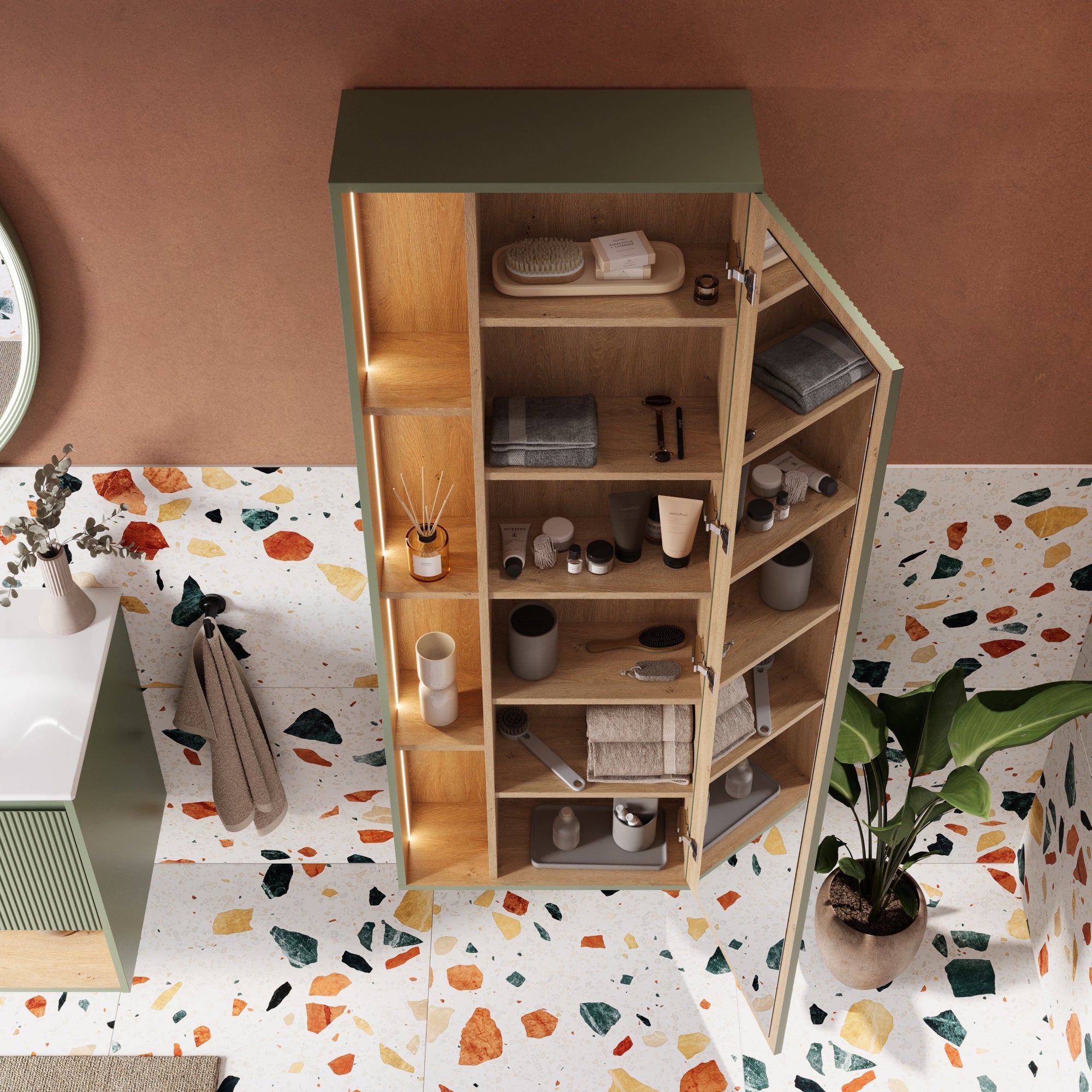 Ensemble meubles salle de bain BELDIVO 100 cm