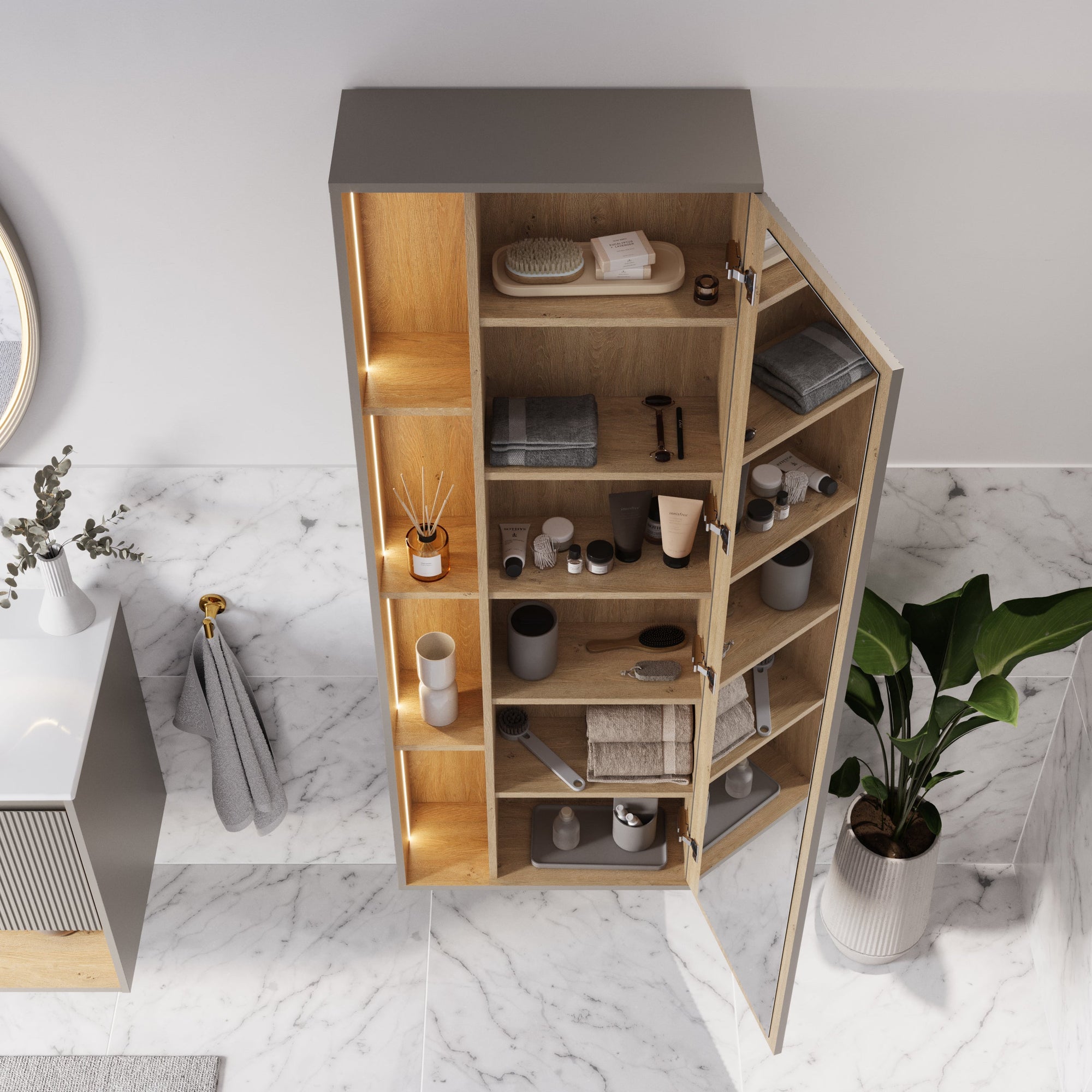 Ensemble meubles salle de bain BELDIVO 100 cm